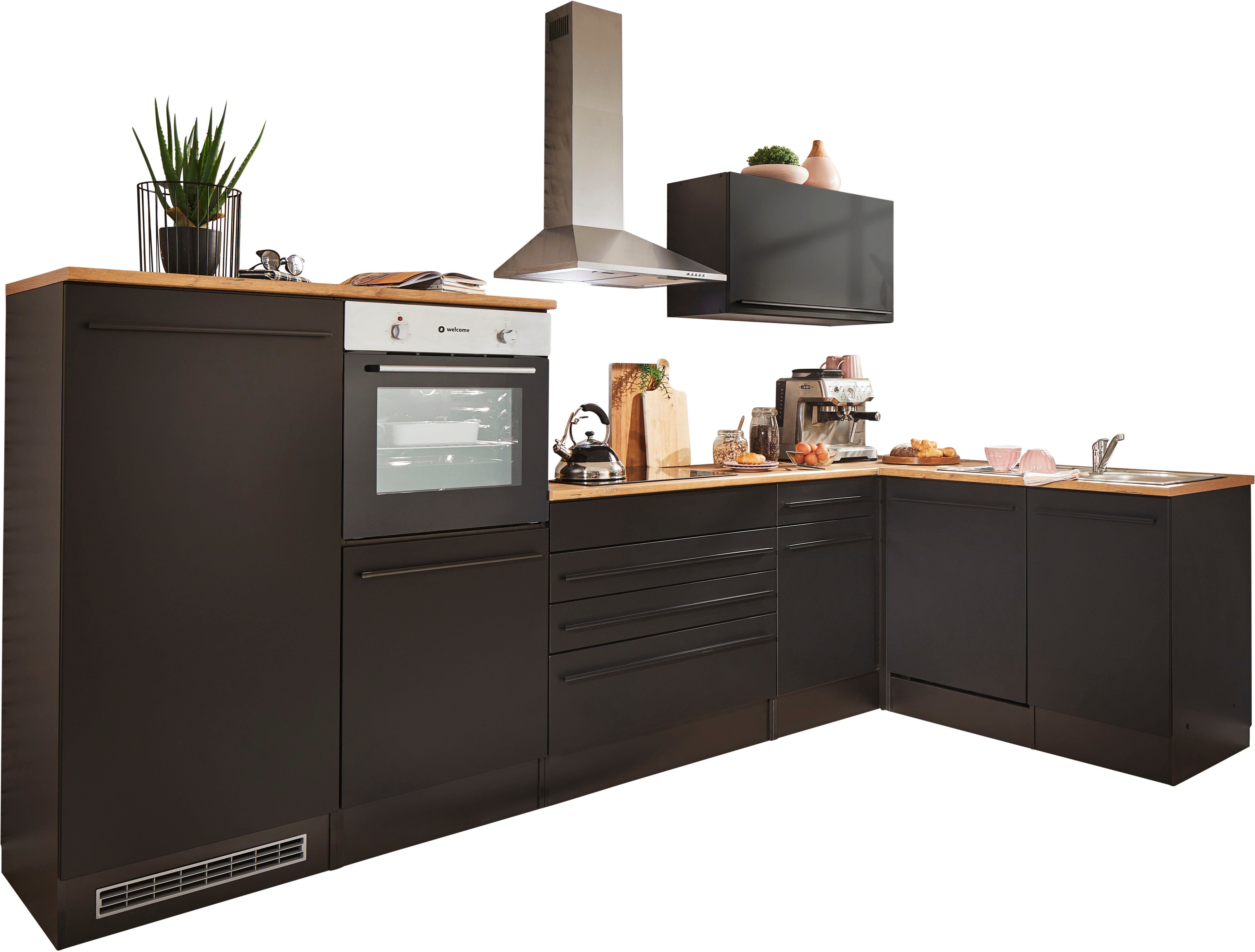 BASIC by Balculina Winkelküche "Jazz", Stellbreite 320/175 cm, wahlweise mi günstig online kaufen