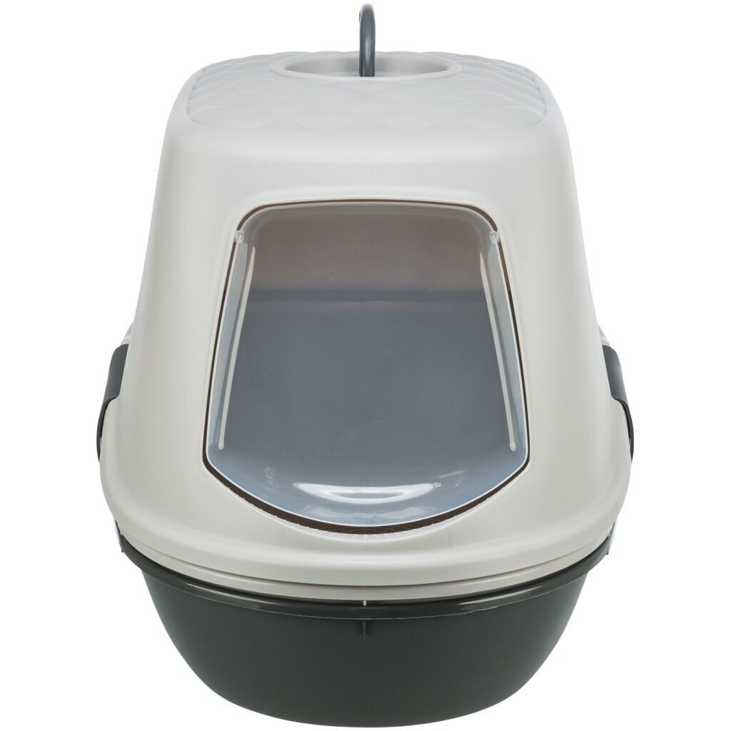 TRIXIE Katzentoilette Katzentoilette Berto Top, 3tlg., mit Trennsystem - hellgrau/dunkelgrau
