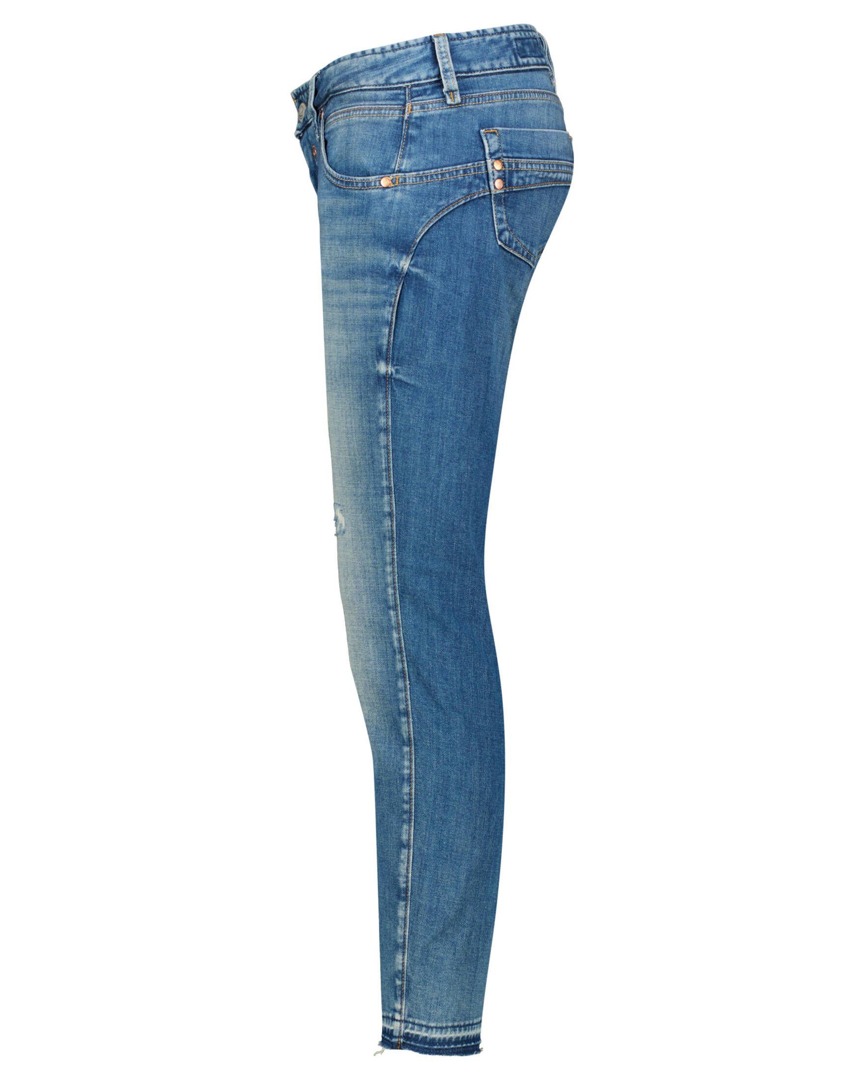 Herrlicher Damen Jeans CROPPED (1-tlg) 5-Pocket-Jeans blau Slim (51) Fit TOUCH