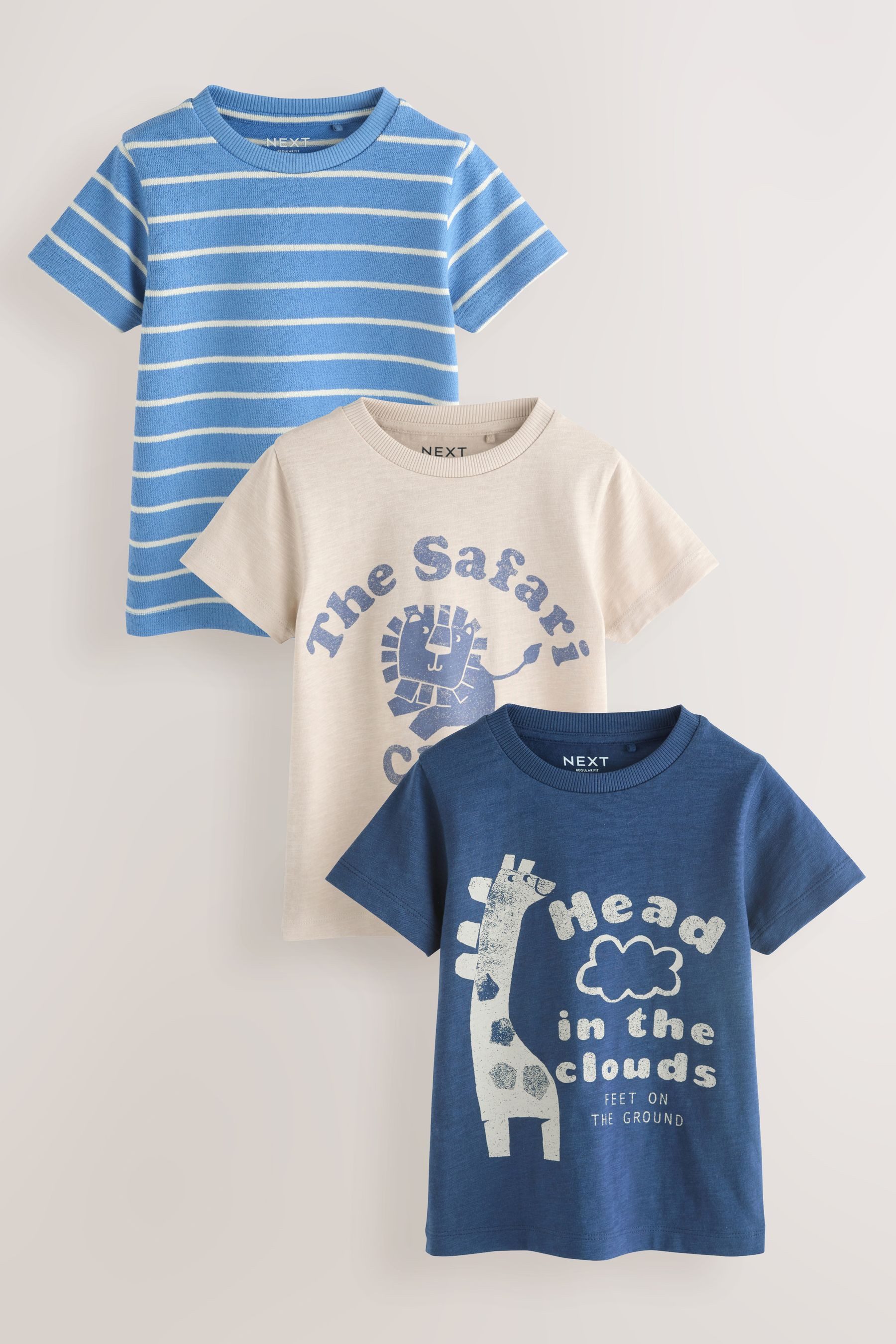 Next Langarmshirt 3er-Pack T-Shirts mit Grafik-Print (3-tlg)