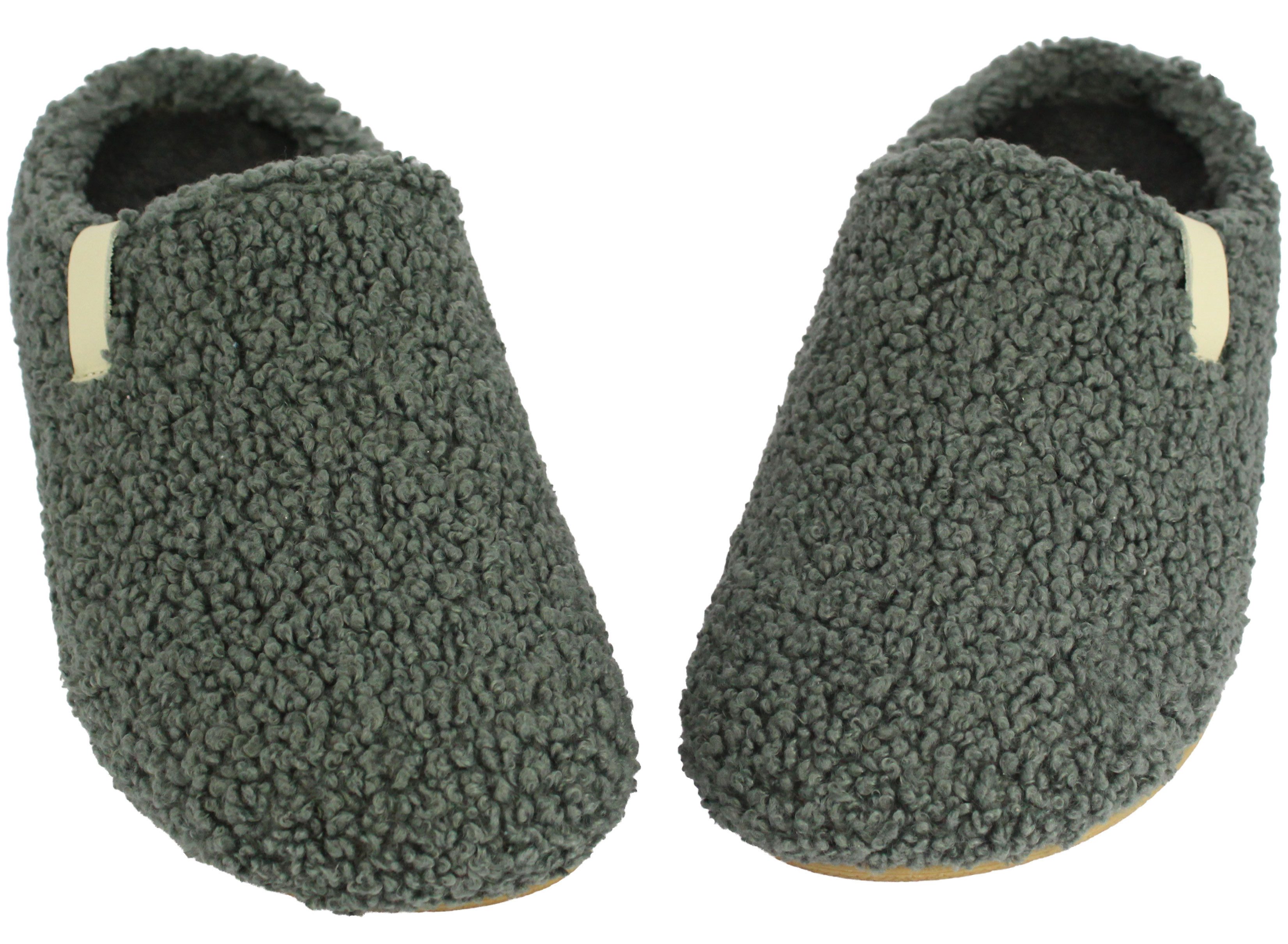 Beck Damen Pantoffel Jule im Teddy-Look Hausschuh