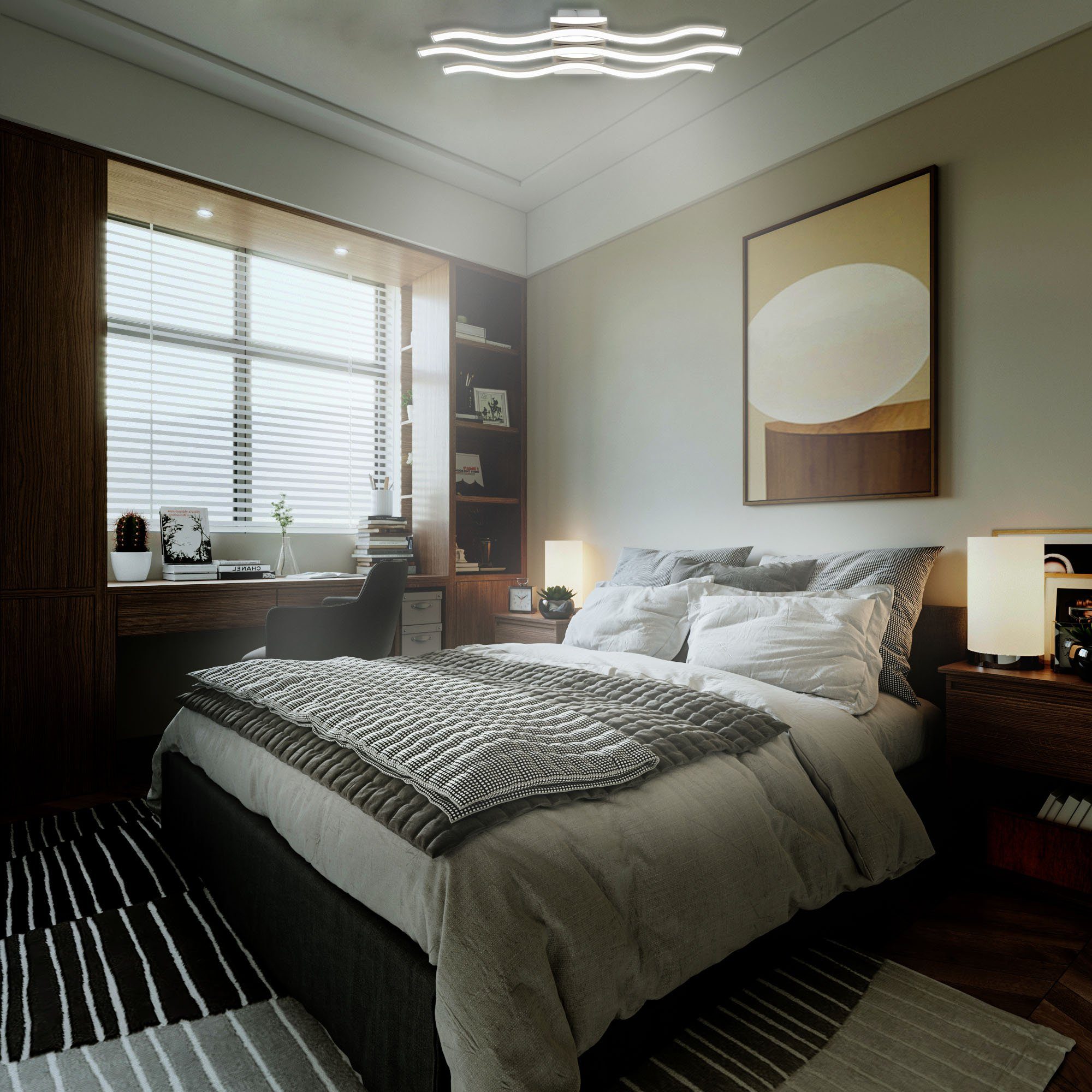 TRANGO LED Deckenleuchte, Dimmfunktion, 3131 Design günstig online kaufen