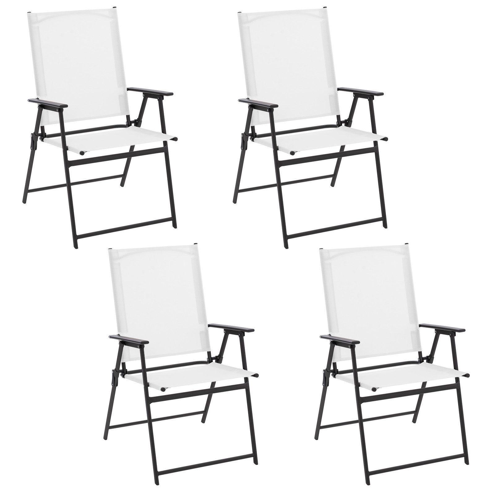 COSTWAY Gartenstuhl Складные стулья (4 St), klappbar mit Armlehnen,150kg