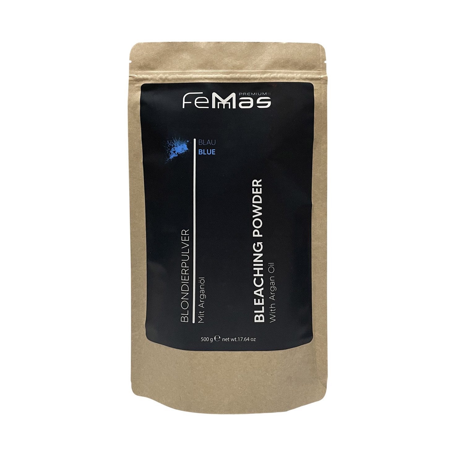 Femmas Premium Haarfarbe FemMas Blondierpulver Blau mit Arganöl 500g