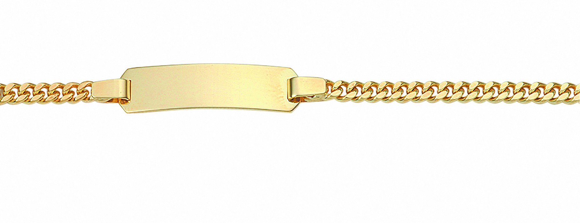 Adelia´s Goldarmband 333 Gold Flach Panzer Armband 14 cm, 333 Gold Goldschmuck für Damen