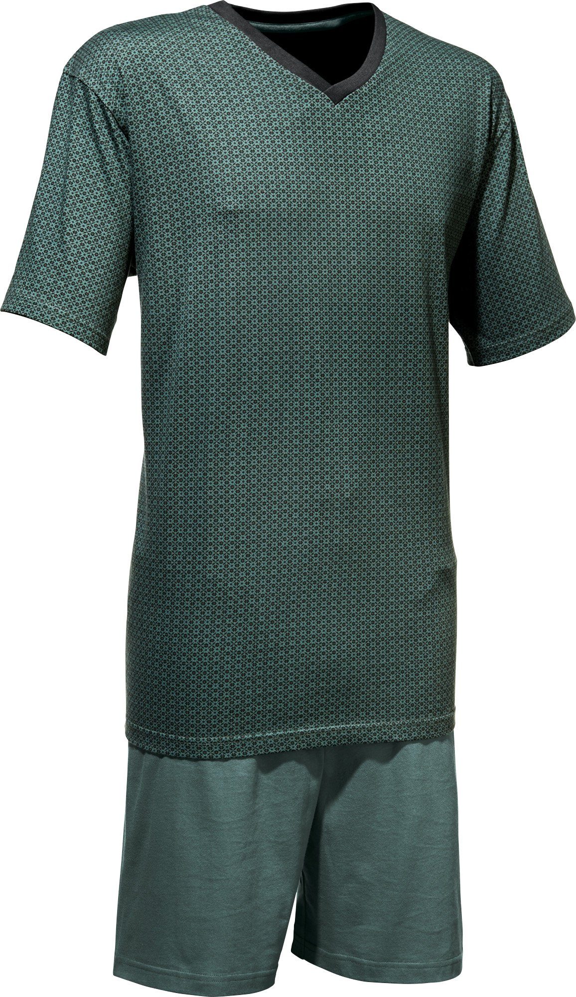 Erwin Müller Pyjama Herren-Shorty Single-Jersey gemustert