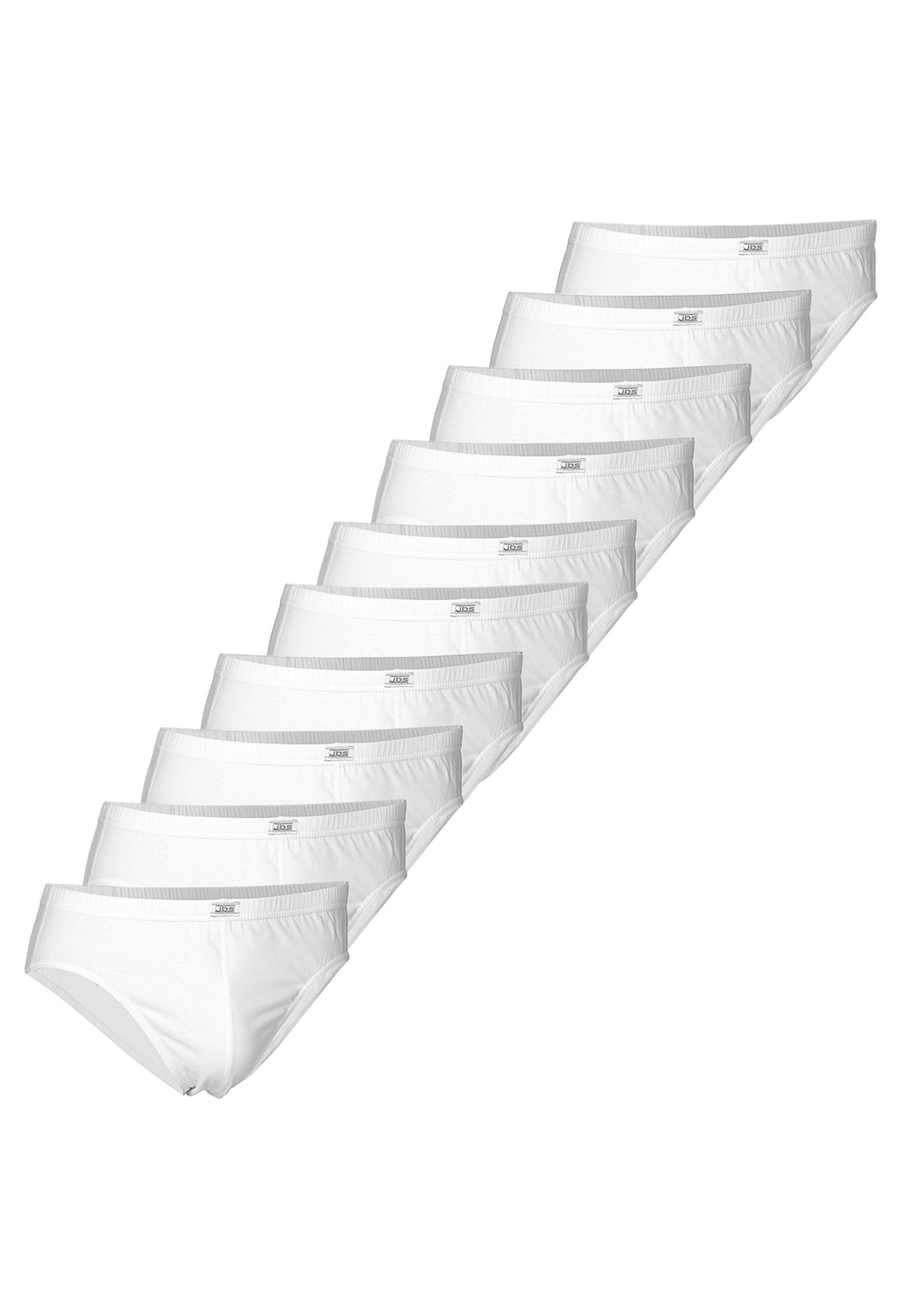 jbs Slip 10er Pack Organic Cotton (Spar-Set, 10-St) Mini Slip / Unterhose - Baumwolle - Ohne Eingriff - Atmungsaktiv Weiß