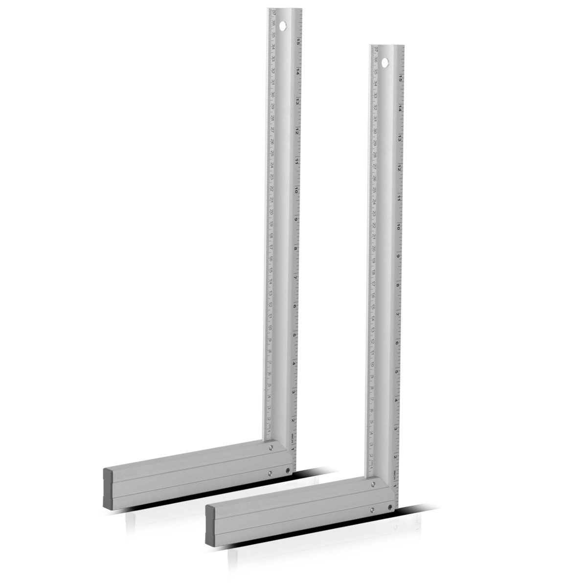 STAHLWERK Wasserwaage 2 x Aluminium Anschlagwinkel 400 mm, (2 St)