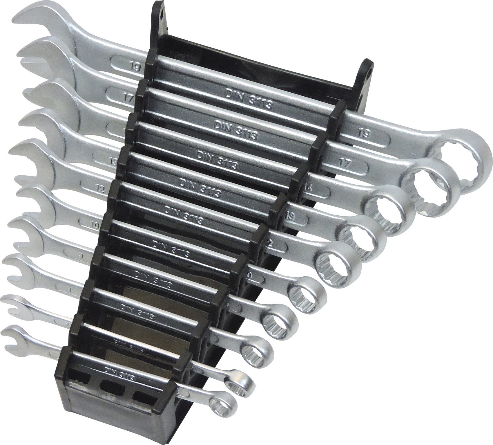 FAMEX Gabel- und Ringschlüssel 10355-10 Ringmaulschlüssel Satz (Gabelringschlüssel Set, 10 St), aus CV-Stahl, übertrifft DIN/ISO-Anforderungen