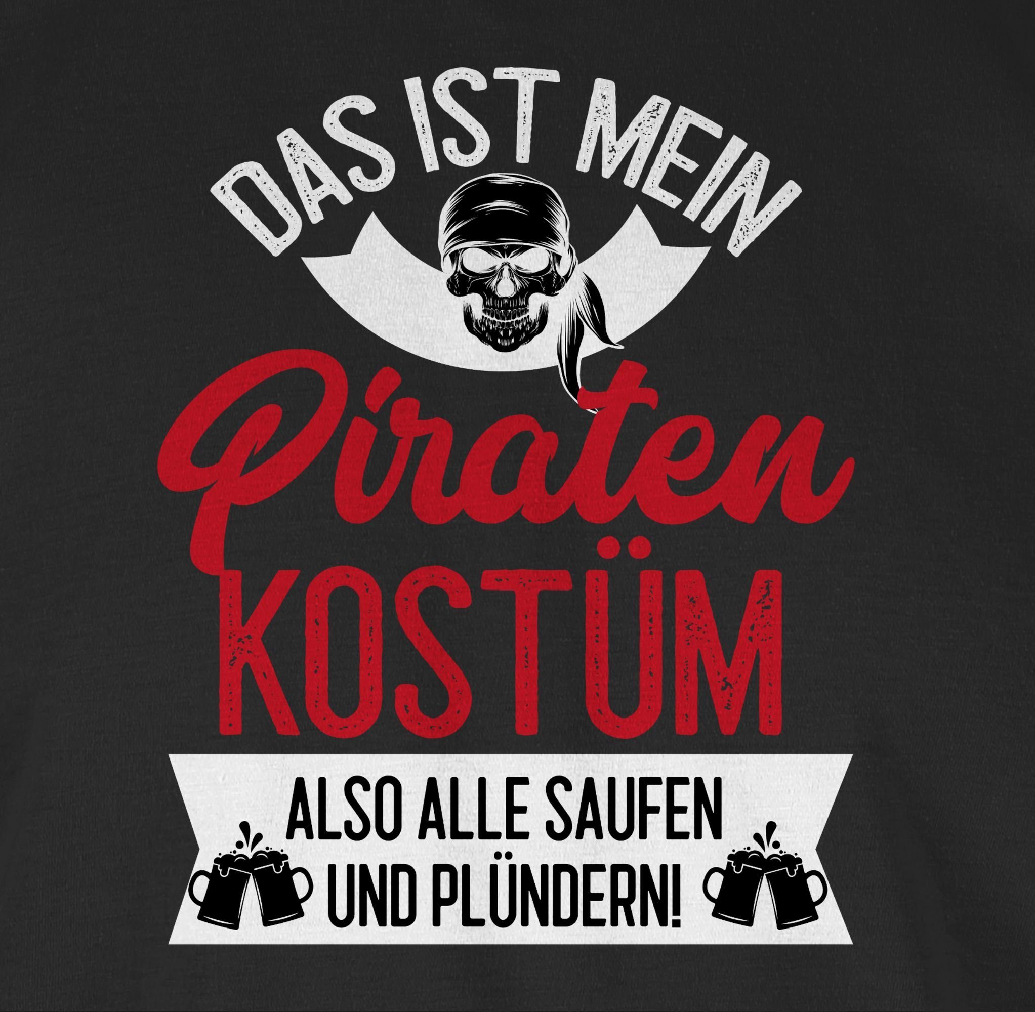 ist Shirtracer mein - T-Shirt Kostüm weiß/rot 1 Outfit Schwarz Piraten Das Karneval