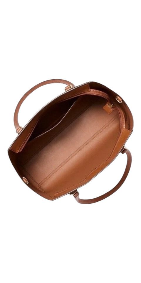 MICHAEL KORS Handtasche Michael Kors Charlotte Large Tote 3in1 Leder Braun Schultertasche