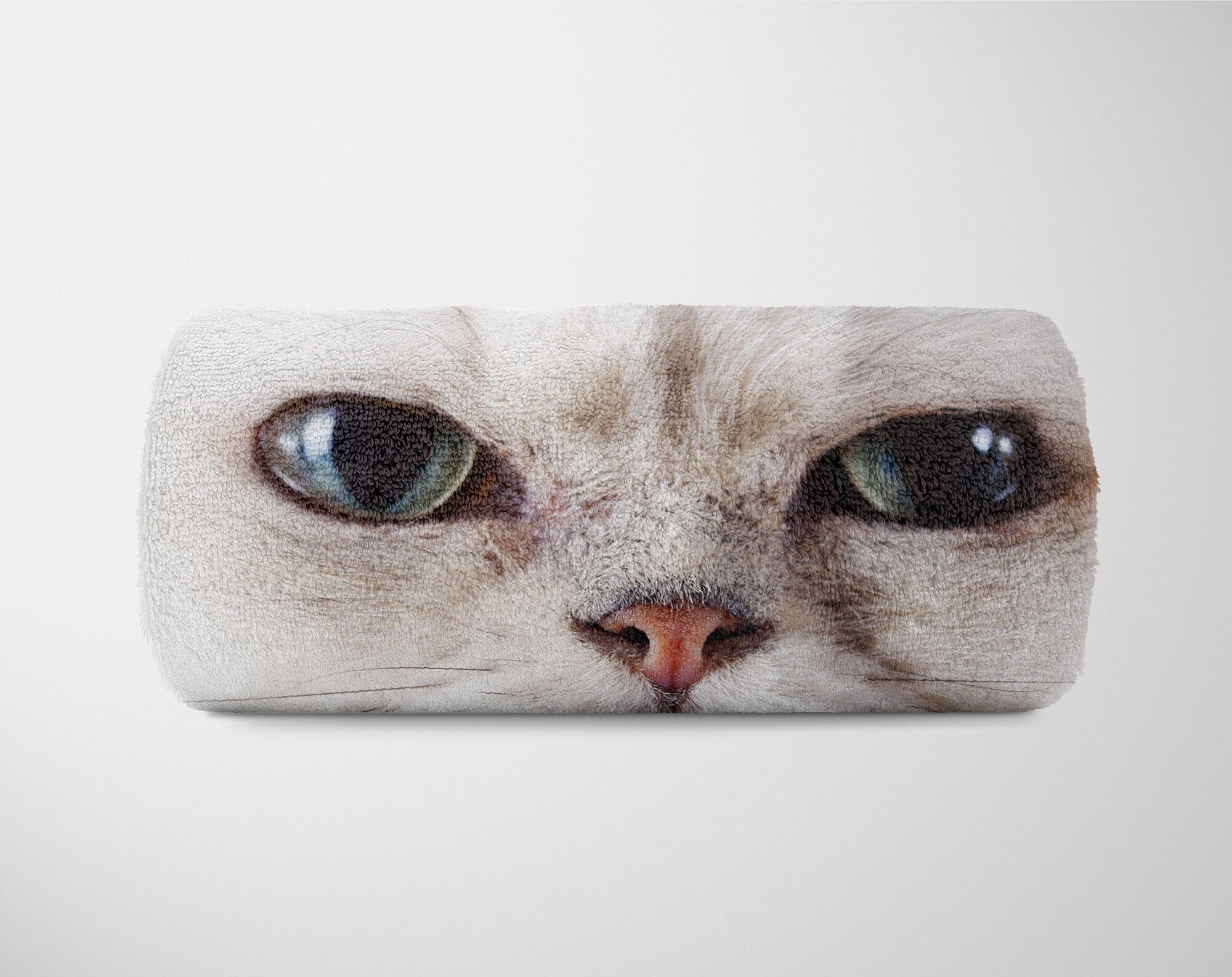 Sinus Art Katze, Tiermotiv Baumwolle-Polyester-Mix (1-St), missgelaunte Handtücher Saunatuch Kuscheldecke Handtuch Handtuch mit Strandhandtuch