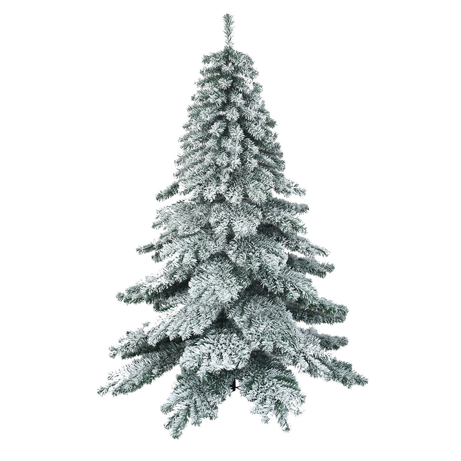 COSTWAY Künstlicher Weihnachtsbaum, 657 PVC Spitzen mit Schnee, Metallständer