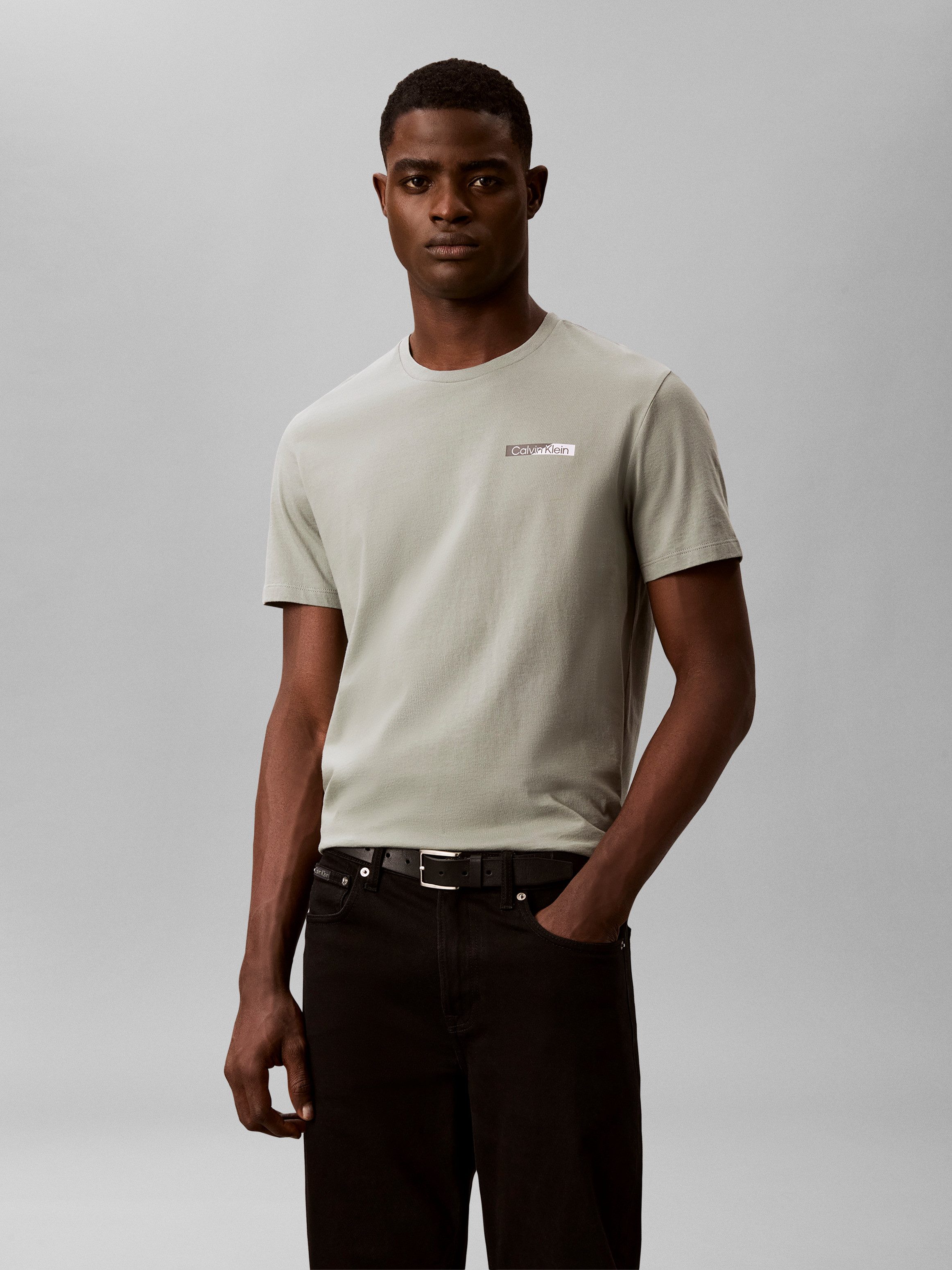 Calvin Klein T-Shirt reine Baumwolle, Regular Fit, Brust- und Rückendruck