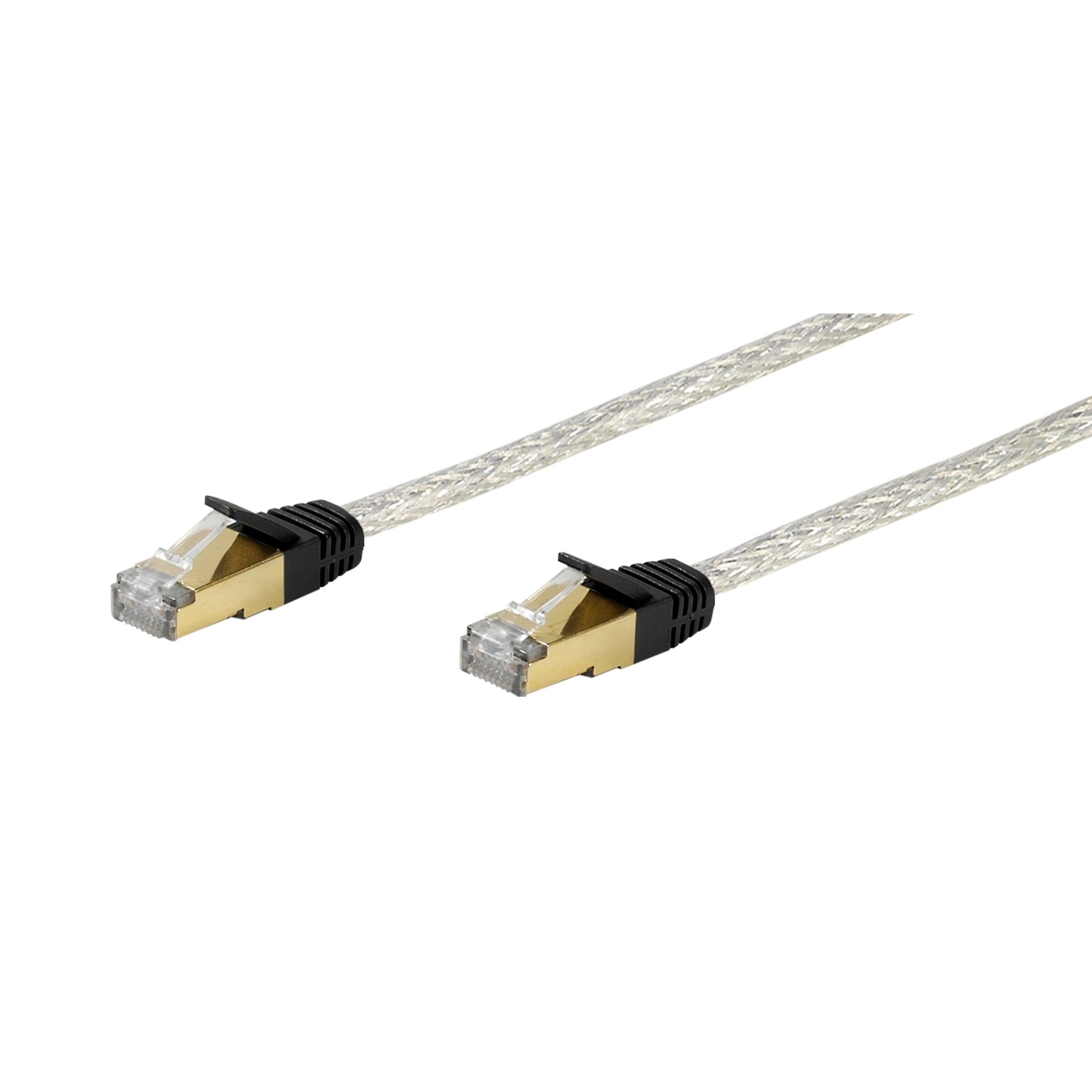 Vivanco LANKabel, Netzwerkkabel, LAN Kabel RJ45 (1 cm), Höchste Abschirmung und