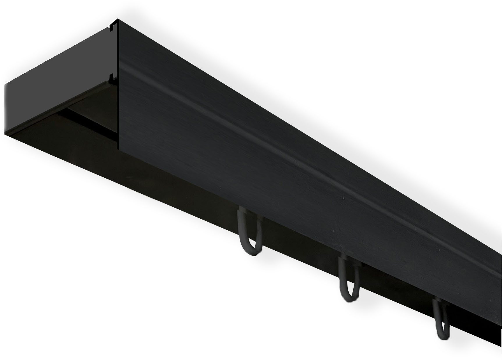 SN DECO GROUP Gardinenschiene Vorhangschiene SH (1) mit Blende 5 cm, 1-läufig, Fixmaß, mit Bohren, verschraubt, Kunststoff