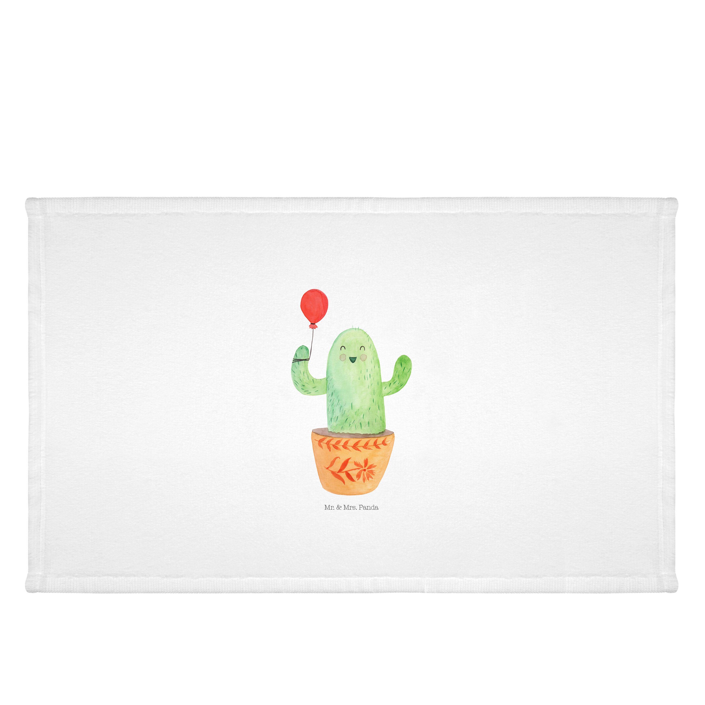 Mr. & Mrs. Panda Handtuch Kaktus Luftballon - Weiß - Geschenk, Badezimmer, Kakteen, groß, Badeh, (1-St)