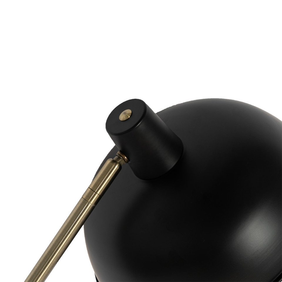 Qazqa Stehlampe Milou, ohne Leuchtmittel, E27, Schwarz, Retro, Stahl, 1-fla günstig online kaufen