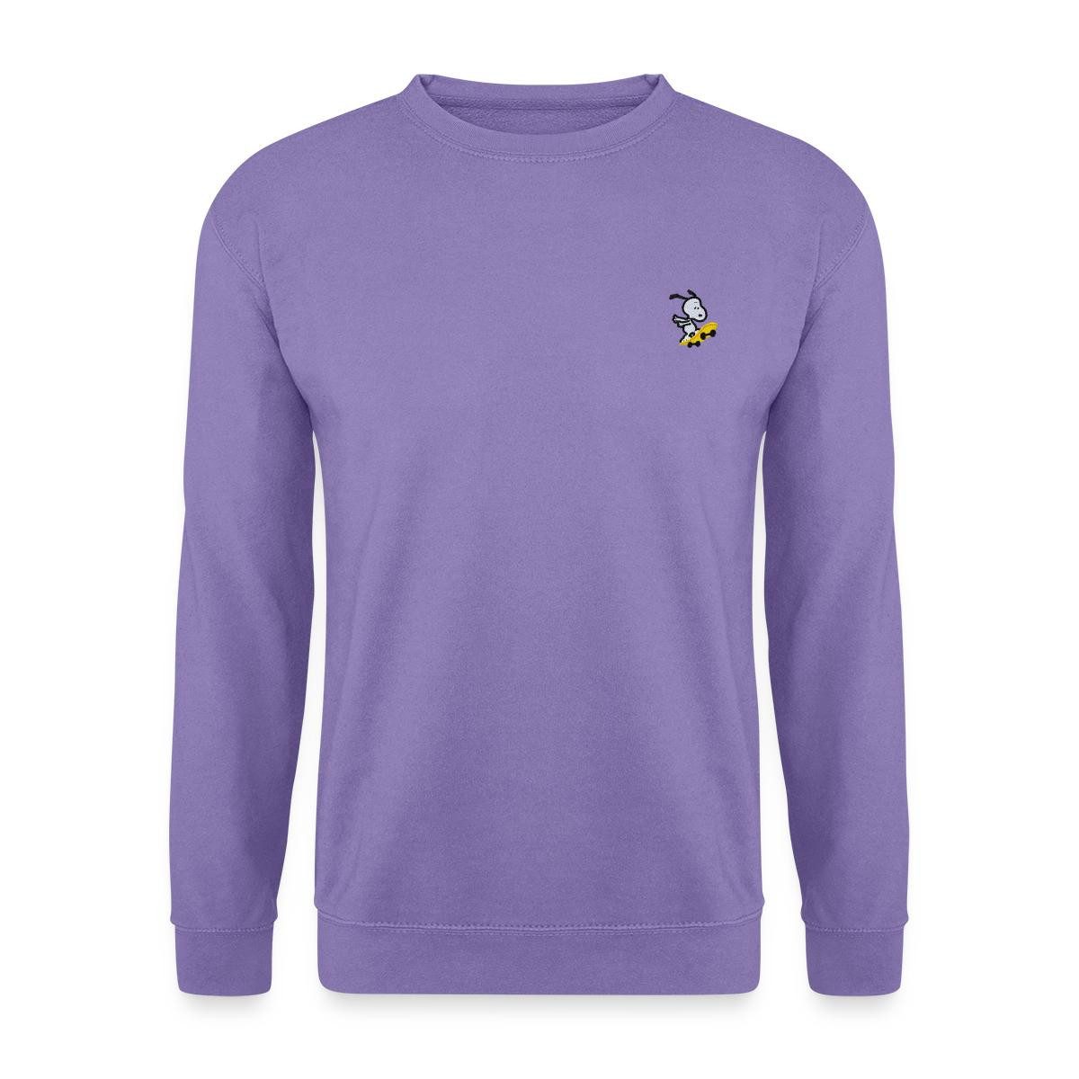 Spreadshirt Sweatshirt Peanuts Snoopy Auf Skateboard Stickmotiv Unisex Pullover (1-tlg)