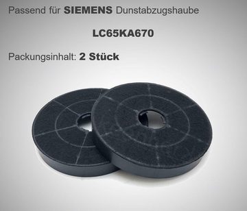 keenberk Aktivkohlefilter 2 Stück für Siemens LC65KA670 Dunstabzugshaube Umluftbetrieb