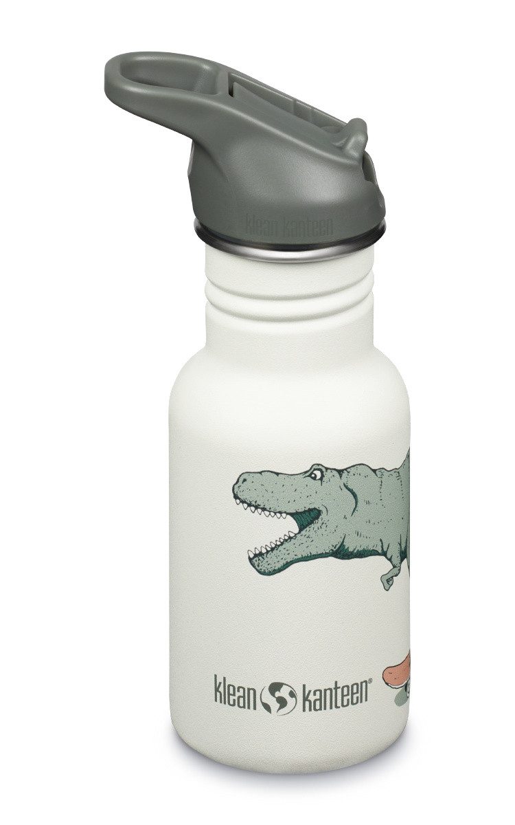 Klean Kanteen Trinkflasche Robuste Edelstahl-Kindertrinkflasche 355 ml – ideal für Schule, Kindertrinkflasche 355ml - Dino Skate