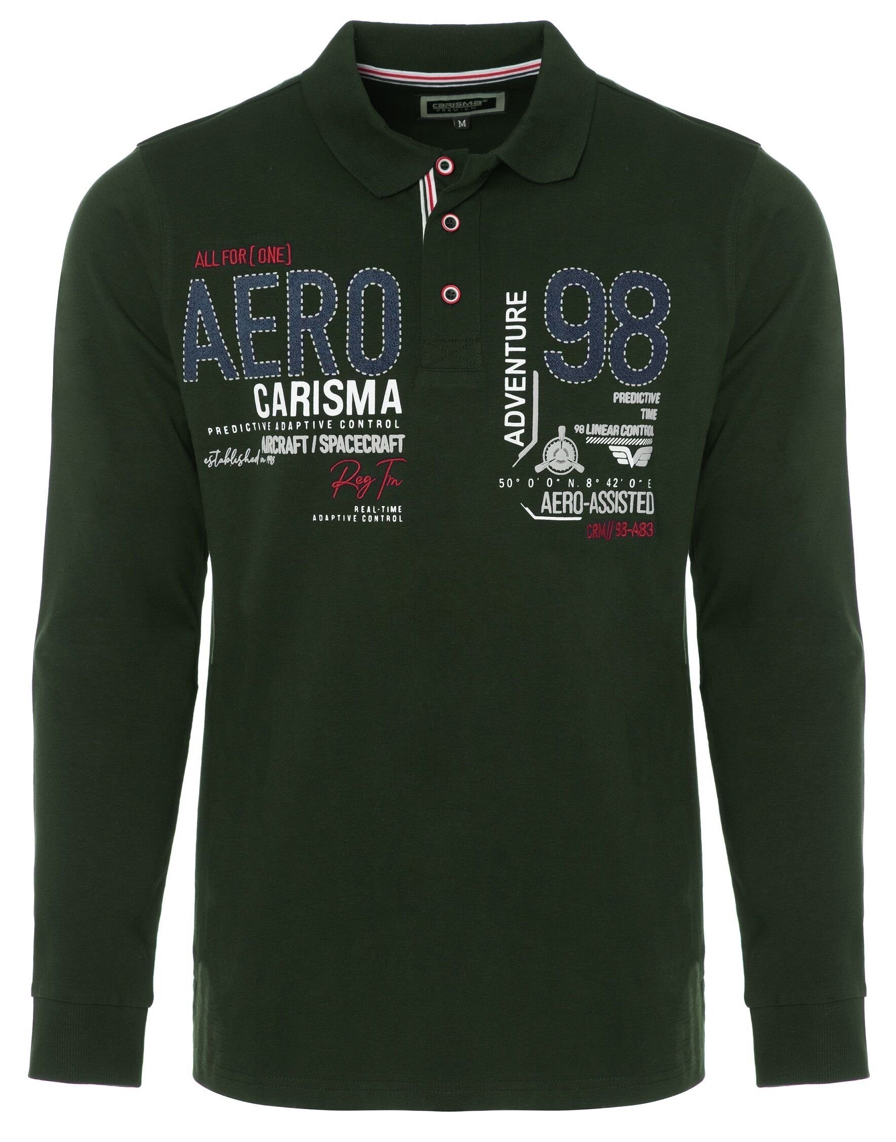 CARISMA Poloshirt Premium Khaki Langarmpolo