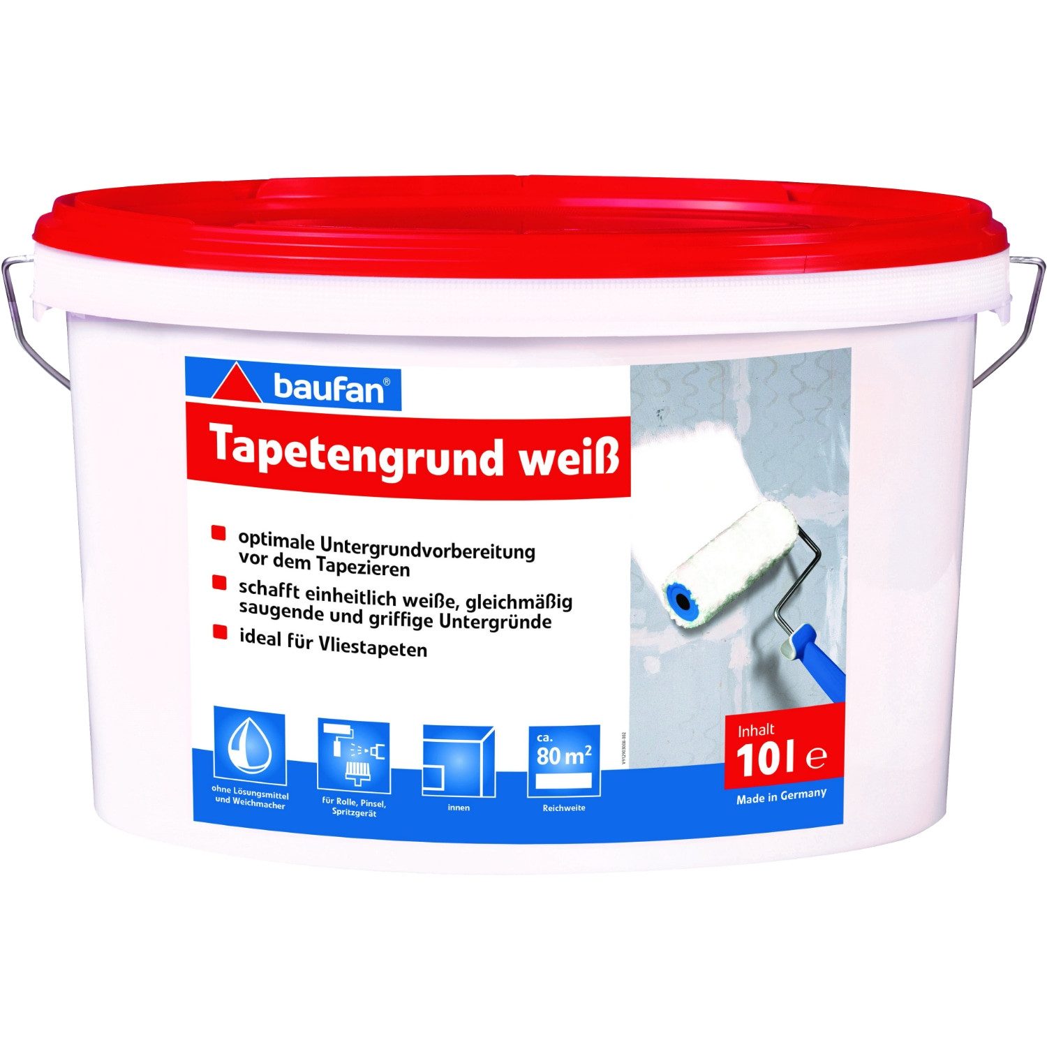 baufan® Grundierfarbe Baufan Tapetengrund lösungsmittelfrei Untergrundvorbereitung 10L