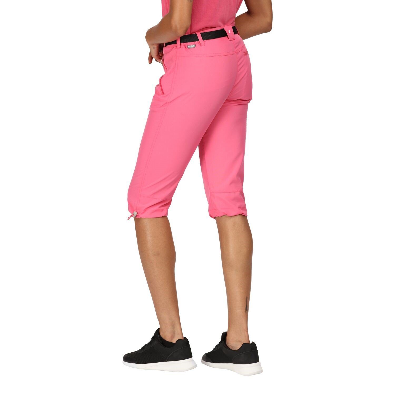 Regatta Outdoorhose 3/4 Capri Hose Damen Pink leicht wasserabweisend und (0-tlg)