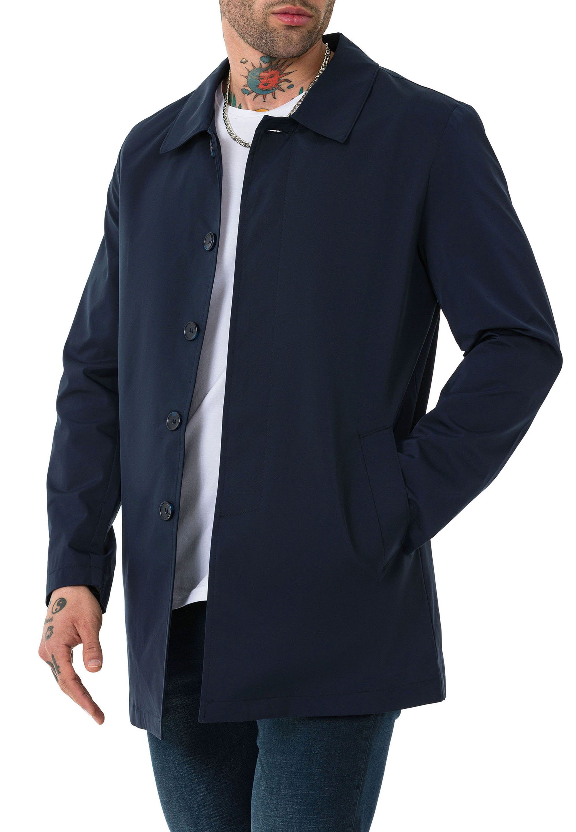 Navy Blau Bridge Mantel Red Jacke Herren Trenchcoat RedBridge Qualität Premium Trenchcoat