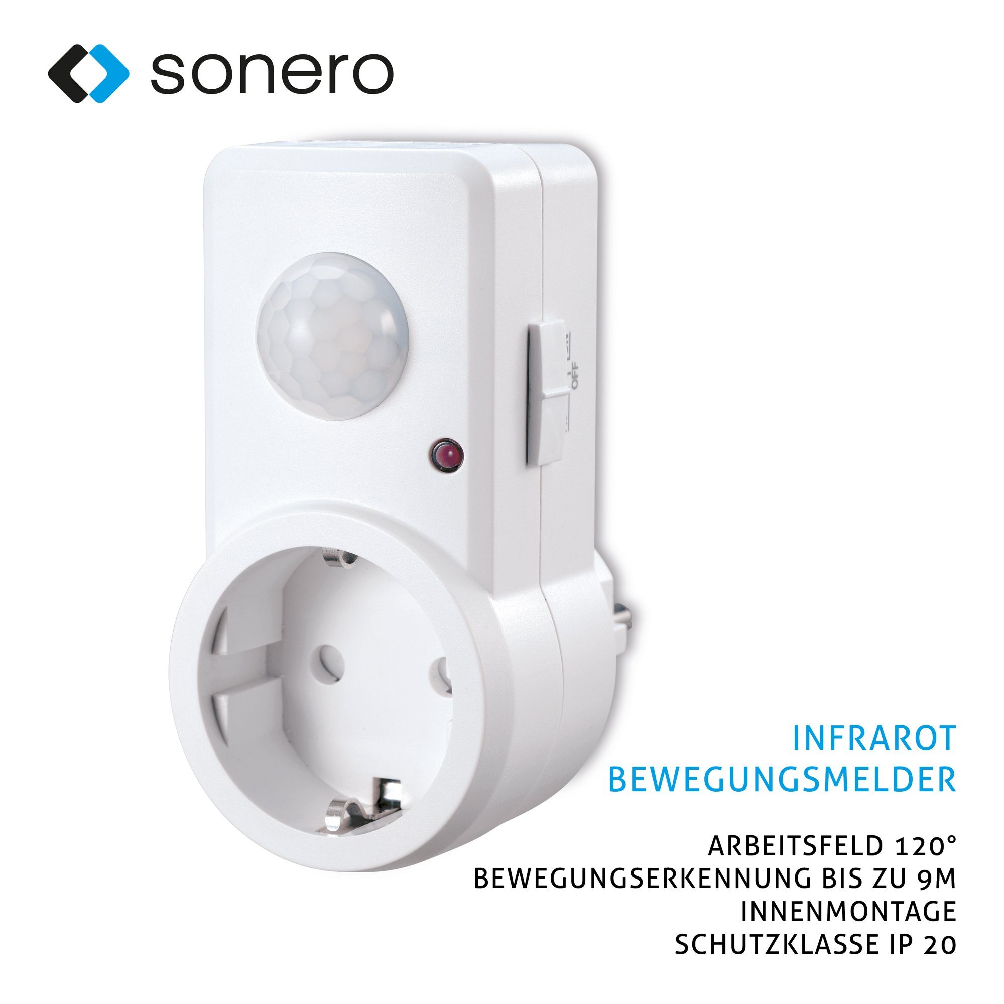 sonero Bewegungsmelder Sonero Infrarot-Bewegungsmelder Zwischenstecker X-IM060 - Innenmontage | Sensoren