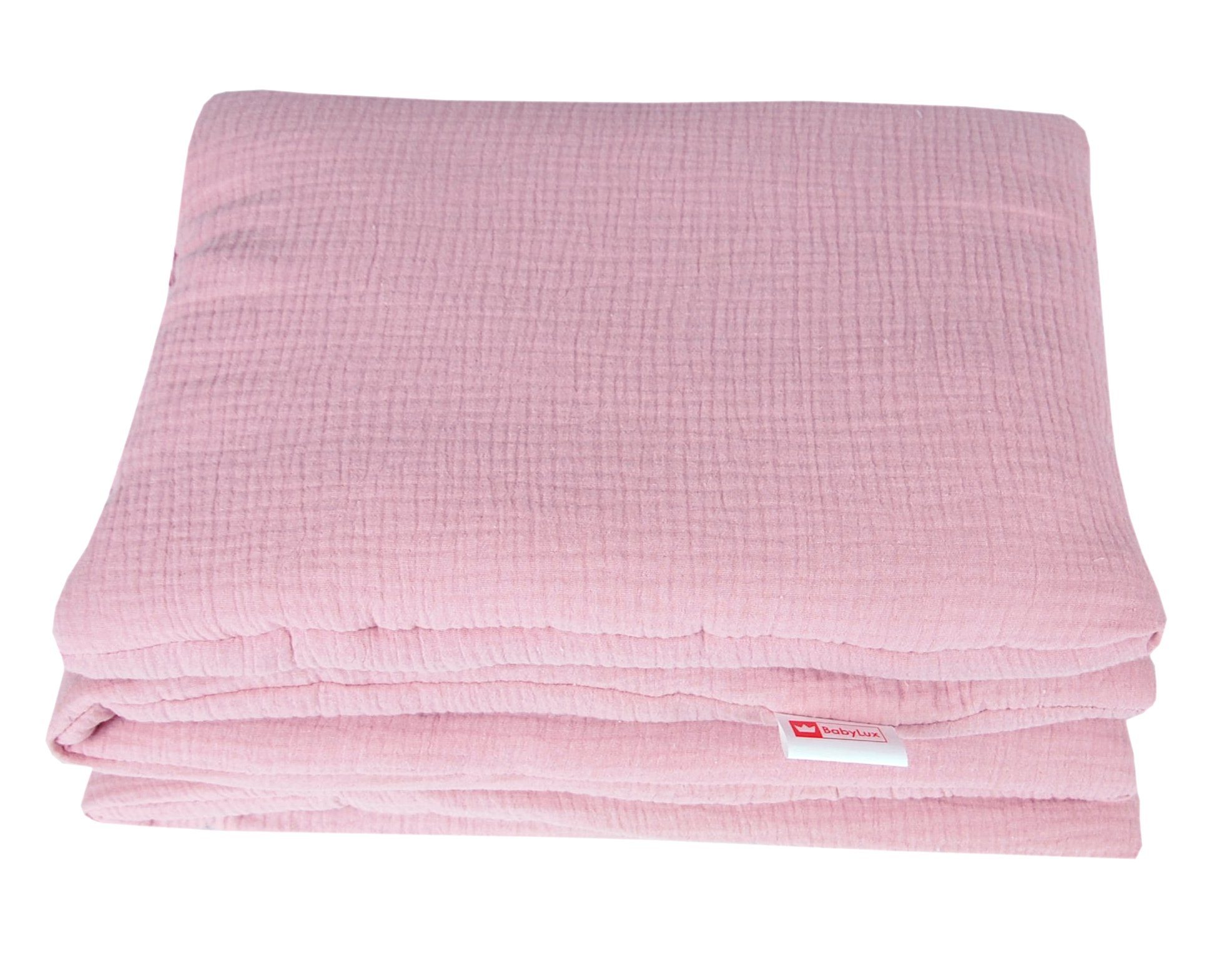 Babydecke BabyLux Babydecke Musselin Kinderwagendecke Kuscheldecke 75x60cm, BabyLux, Rosa