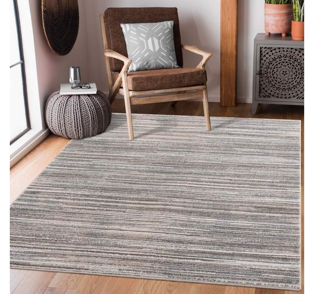 Teppich »Moda«, Carpet City, rechteckig, Höhe 11 mm, Kurzflor, Modern, Streifen-Muster, Wohnzimmer-HomeTrends