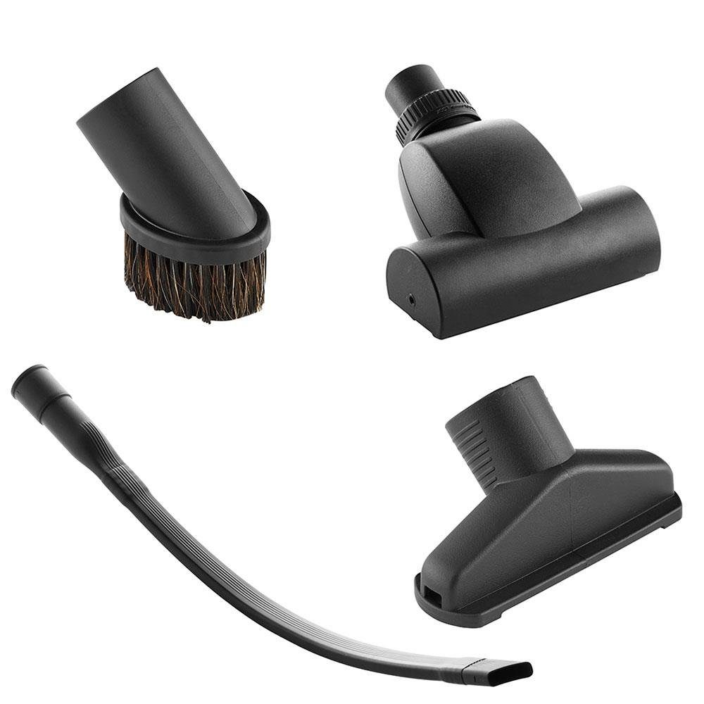 Nilfisk Staubsaugerrohr-Adapter Original 107417190 Premium Auto-Set, Zubehör für Nilfisk Buddy II 12, Nilfisk Buddy II 18, Nilfisk Buddy II 18 Inox, Nilfisk Buddy II 18 T, Nilfisk Multi II 22, Nilfisk Multi II 22 Inox, Nilfisk Multi II 30 T, Nilfisk Multi II 30 T Inox VSC, Nilfisk Multi II 50, 5-teiliges Düsen-Set bestehend aus Fugendüse (lang), Turbodüse, Polsterdüse, Saugbürste und Aufbewahrungsbeutel; Aufsätze geeignet für Buddy II und Multi II