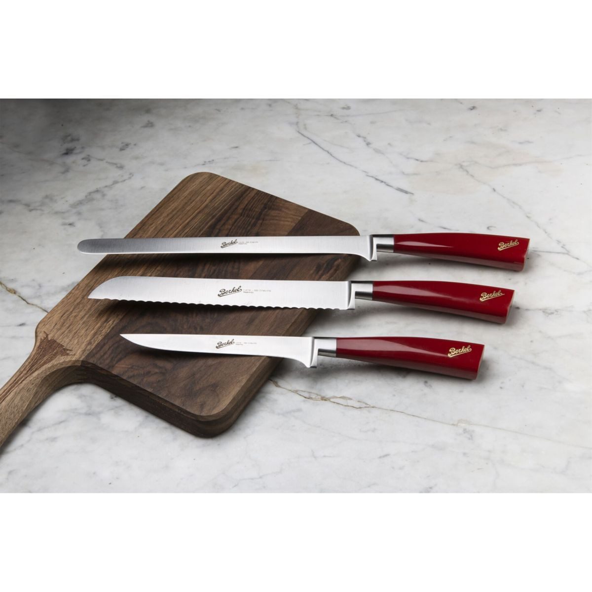 Berkel Zubereitungsmesser Elegance Red Ham-Set 3-tlg.