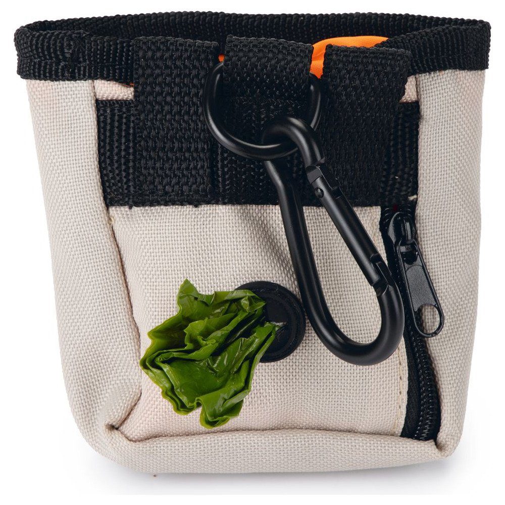 Beeztees Leckerlibeutel Hundekotbeutelspender + Leckerlietasche Ordena grau