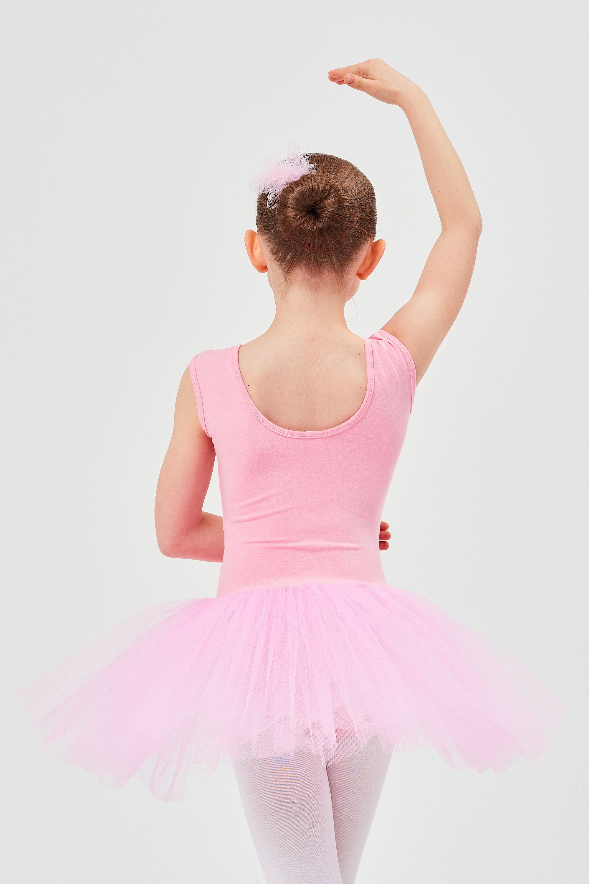 tanzmuster Tüllkleid Ballett Spitzeneinsatz Mädchen mit aus mit Tutu langem Ballettkleid rosa Baumwolle weicher für Tüllrock