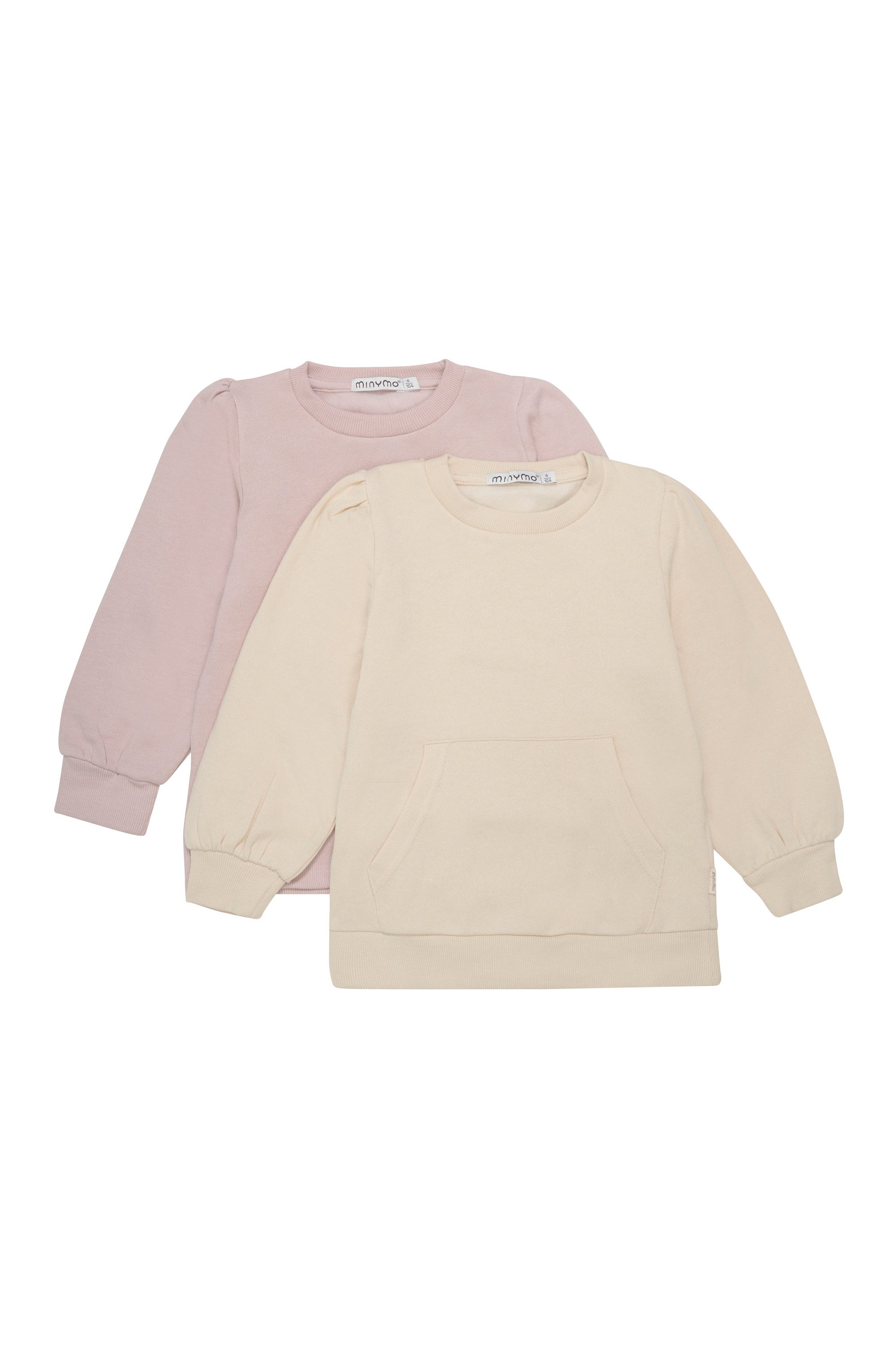 Minymo Rundhalspullover MISweatshirt (2-tlg) 2er Pack Sweatshirt mit KŠngurutasche