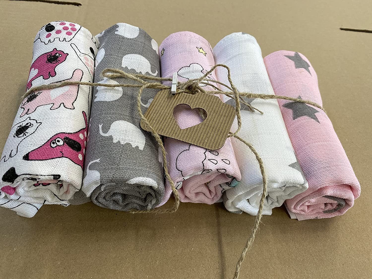 Welt der Träume Kuscheltuch 10 Stück Babywindeln, Stoffwindeln, Spucktuch, Mullwindel Kuscheltuch, Made in Europe