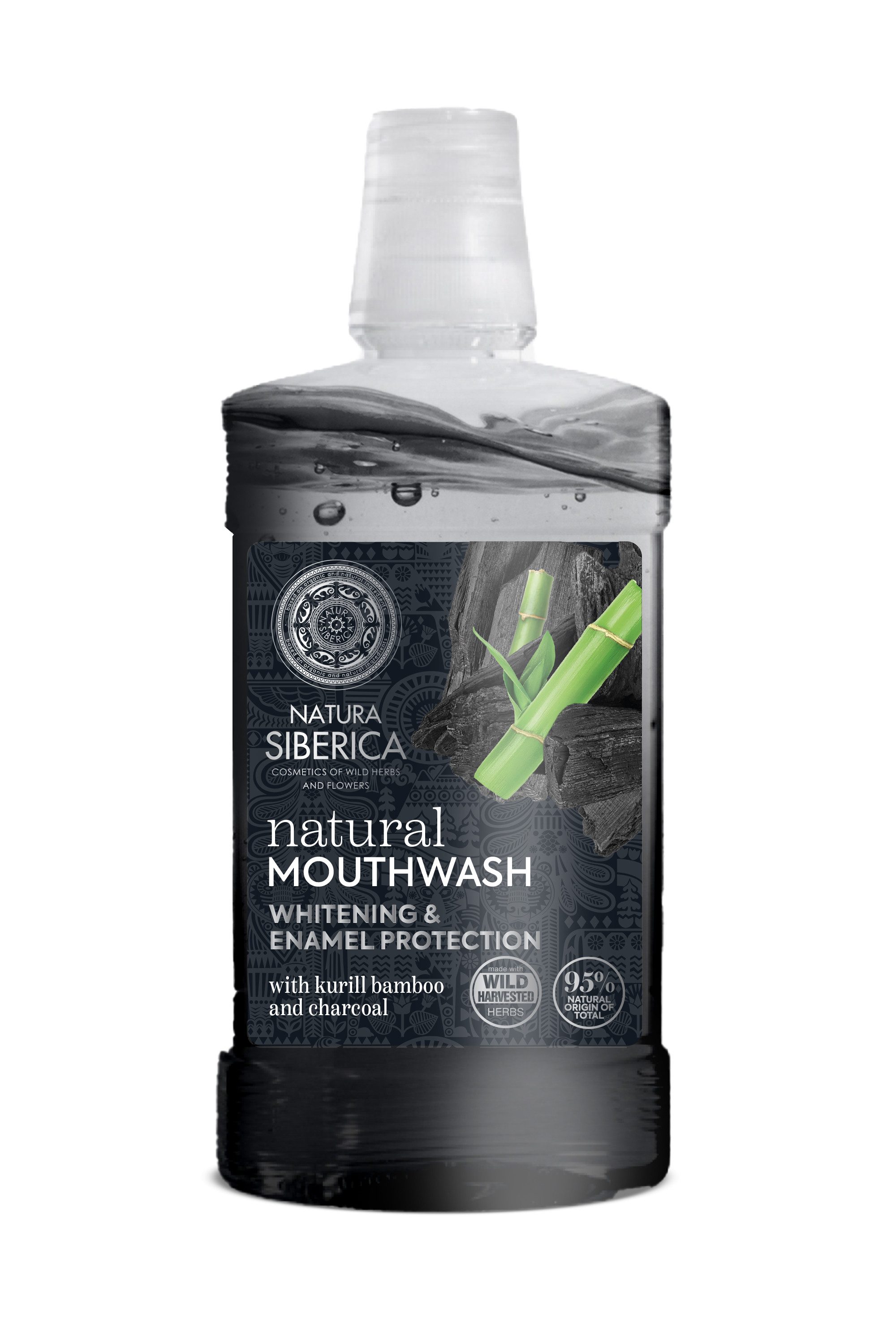 Natura Siberica Mundspülung Natural Mouthwash with BAMBOO CHARCOAL
