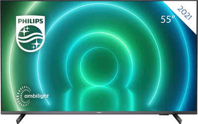 Philips 55PUS7906/12 LED-Fernseher (139 cm/55 Zoll, 4K Ultra HD, Android TV, Smart-TV, 3-seitiges Ambilight)