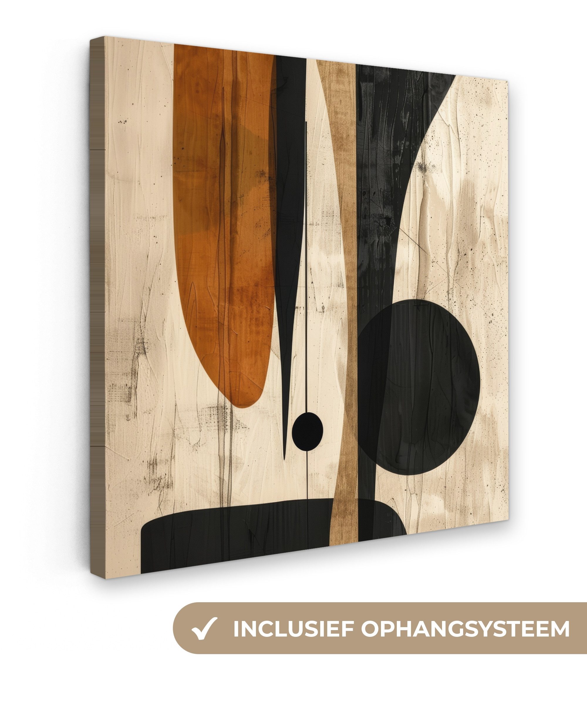 OneMillionCanvasses® Leinwandbild Abstrakt - Kunst - Formen - Modern, Fotodruck (1 St), Wandbild, Deko Schlafzimmer Wohnzimmer Flur 20x20 cm