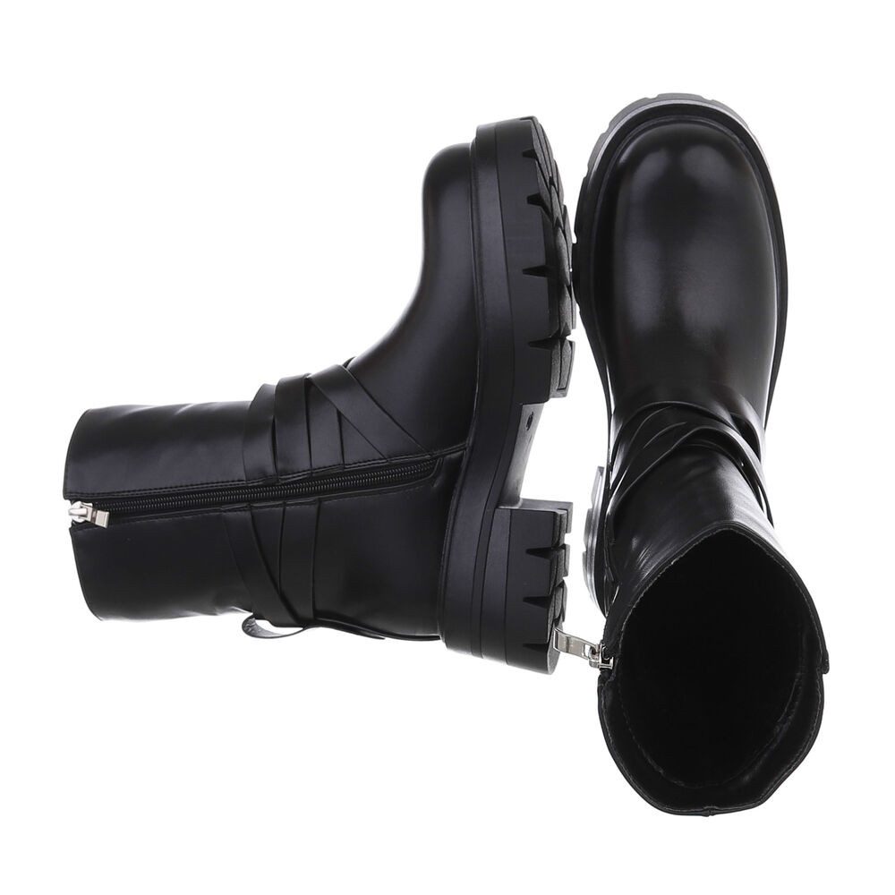 Ital-Design Damen Bikerschuhe Biker Westernstiefelette (87451930) Blockabsa günstig online kaufen