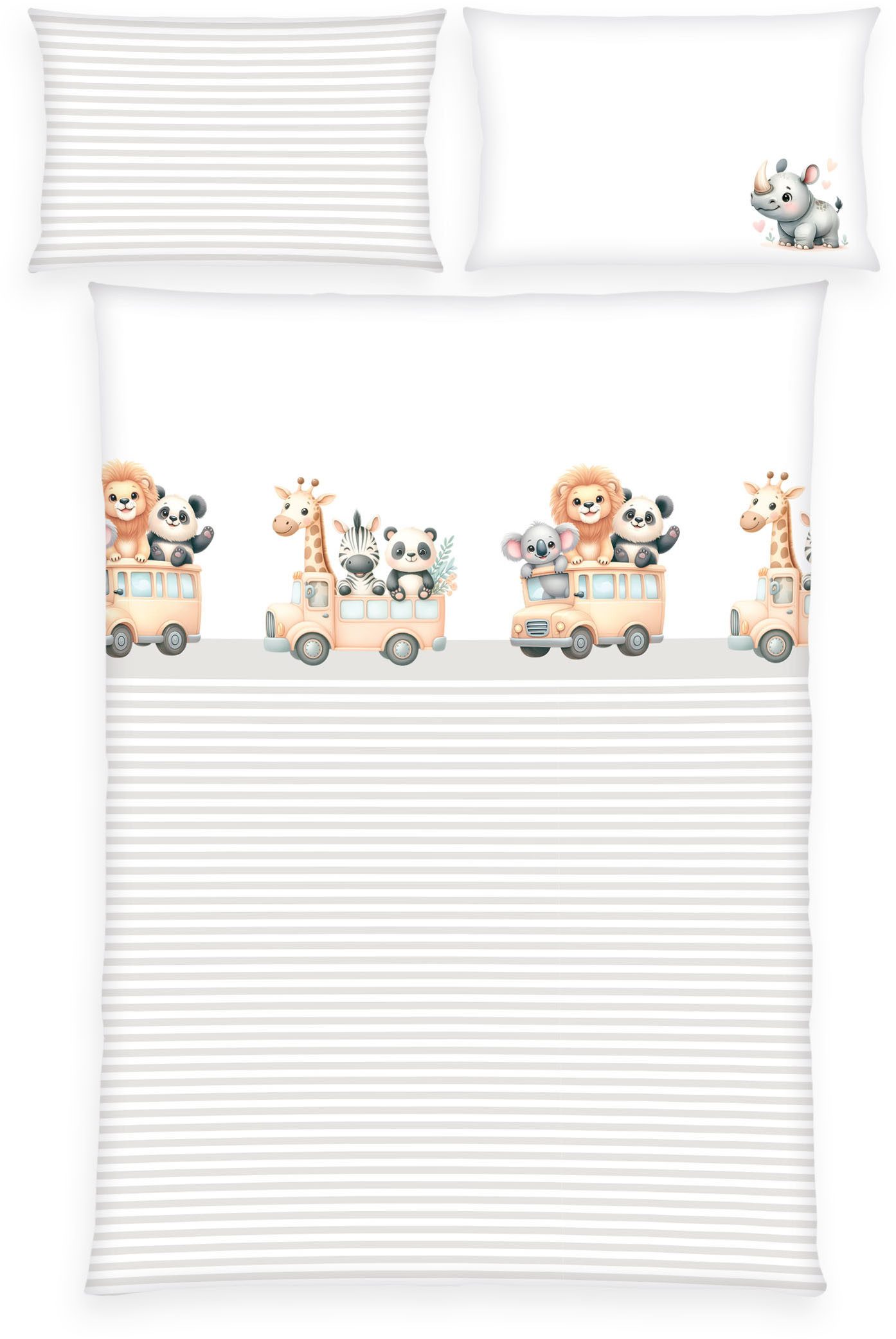 Baby Best Babybettwäsche babybest Adventure Buddies, Flanell, 2 teilig