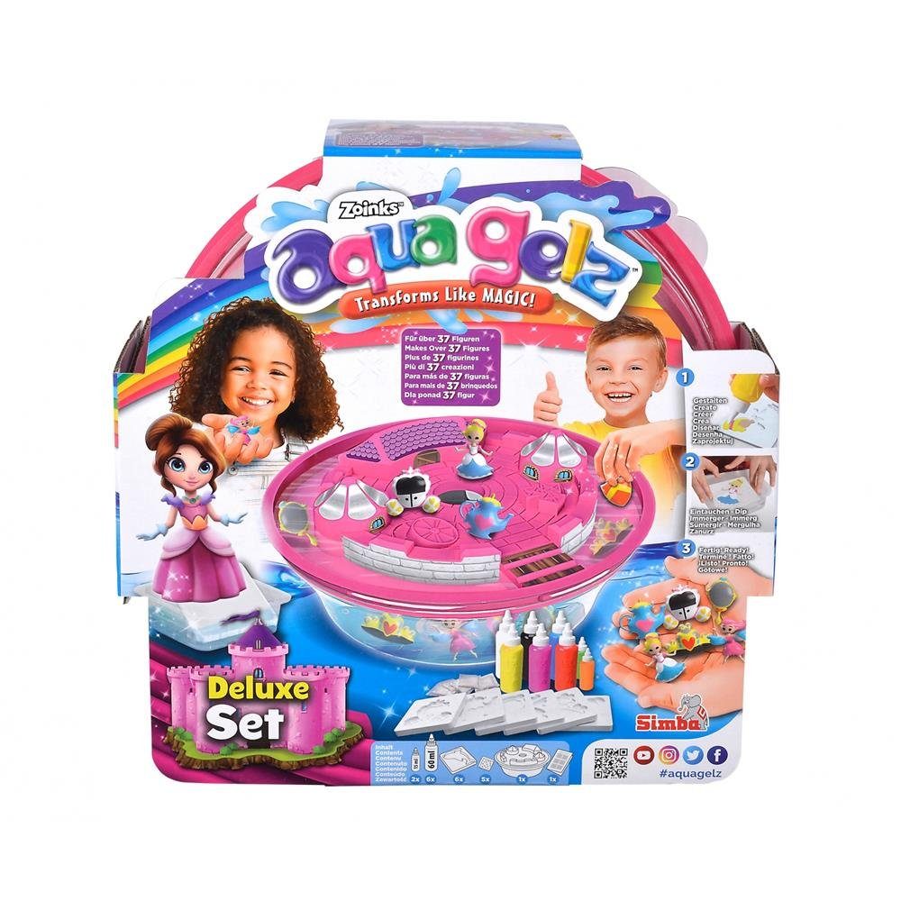 SIMBA Kreativset Aqua Gelz Deluxe Prinzessinnen Schloss, Farbgel für 3D Softfiguren, für Kinder ab 8 Jahren