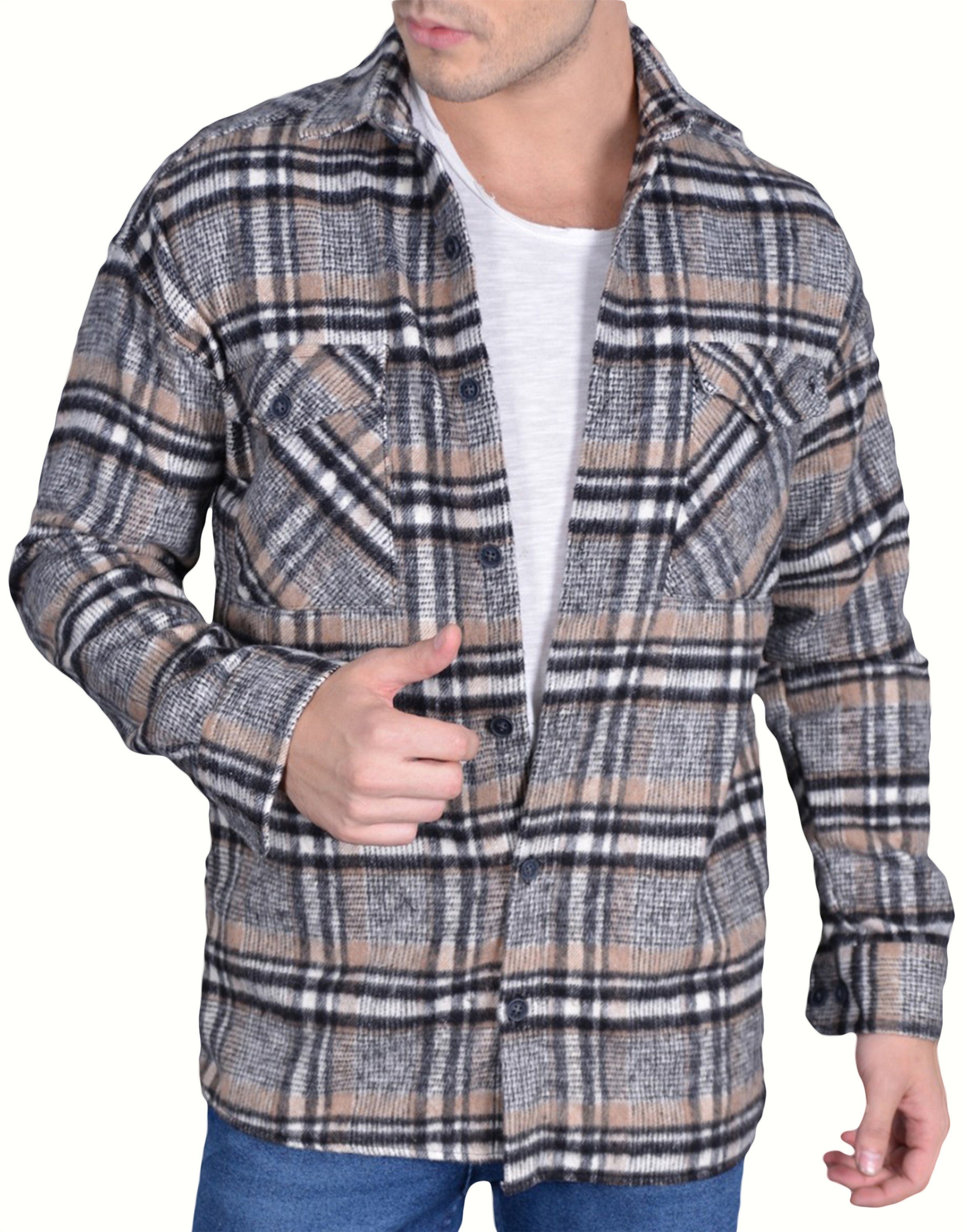 Megaman Jeans Flanellhemd Herren Holzfällerhemd Flanellhemd Kariert Freizei günstig online kaufen