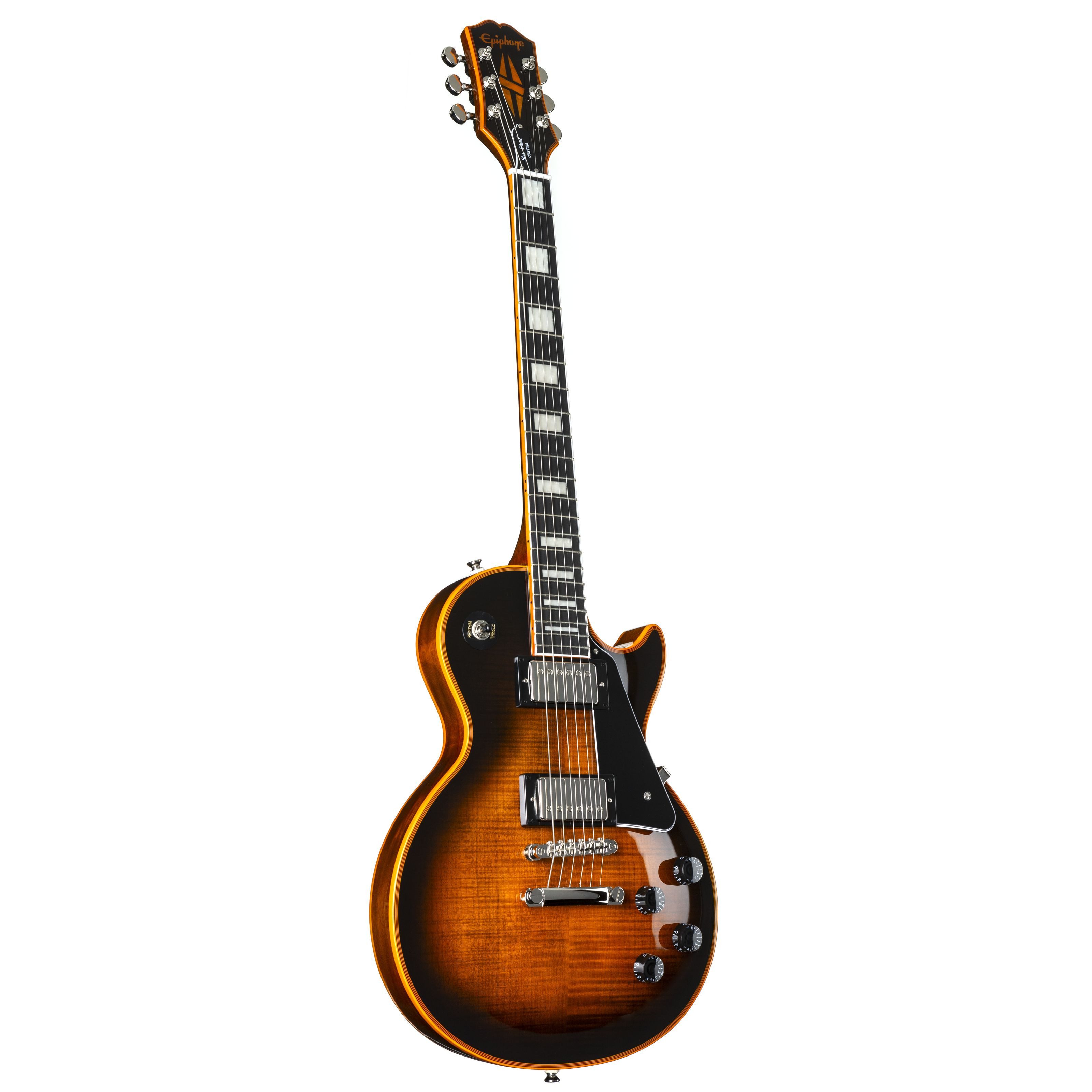 Epiphone E-Gitarre, E-Gitarren, Single Cut Modelle, Les Paul Custom Widow Orange Burst - Single Cut E-Gitarre