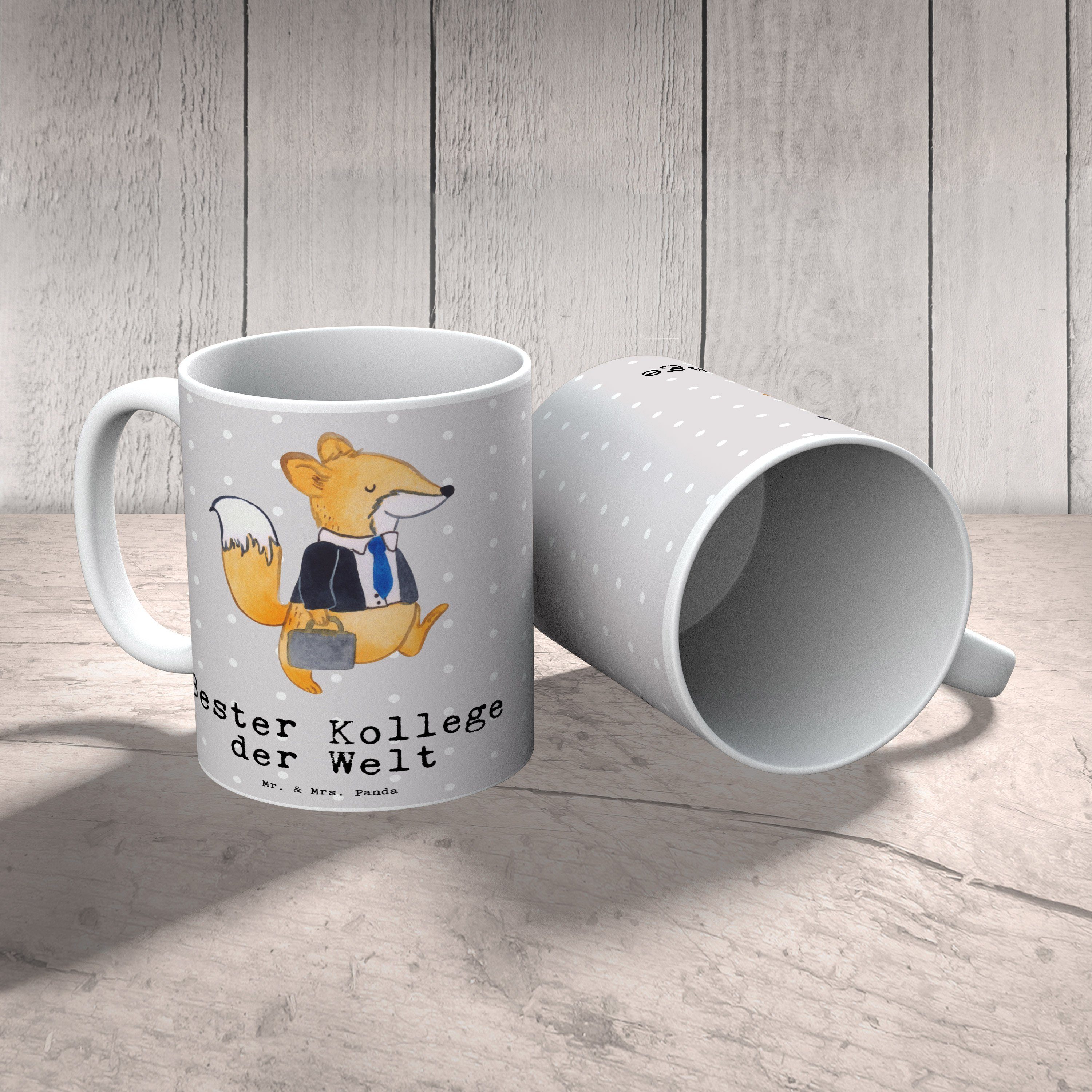 Bester Tasse Geburtstag, Grau Geschenk, der Pastell Fuchs Welt Keramik Mr. Panda - Kollege & - Mrs.