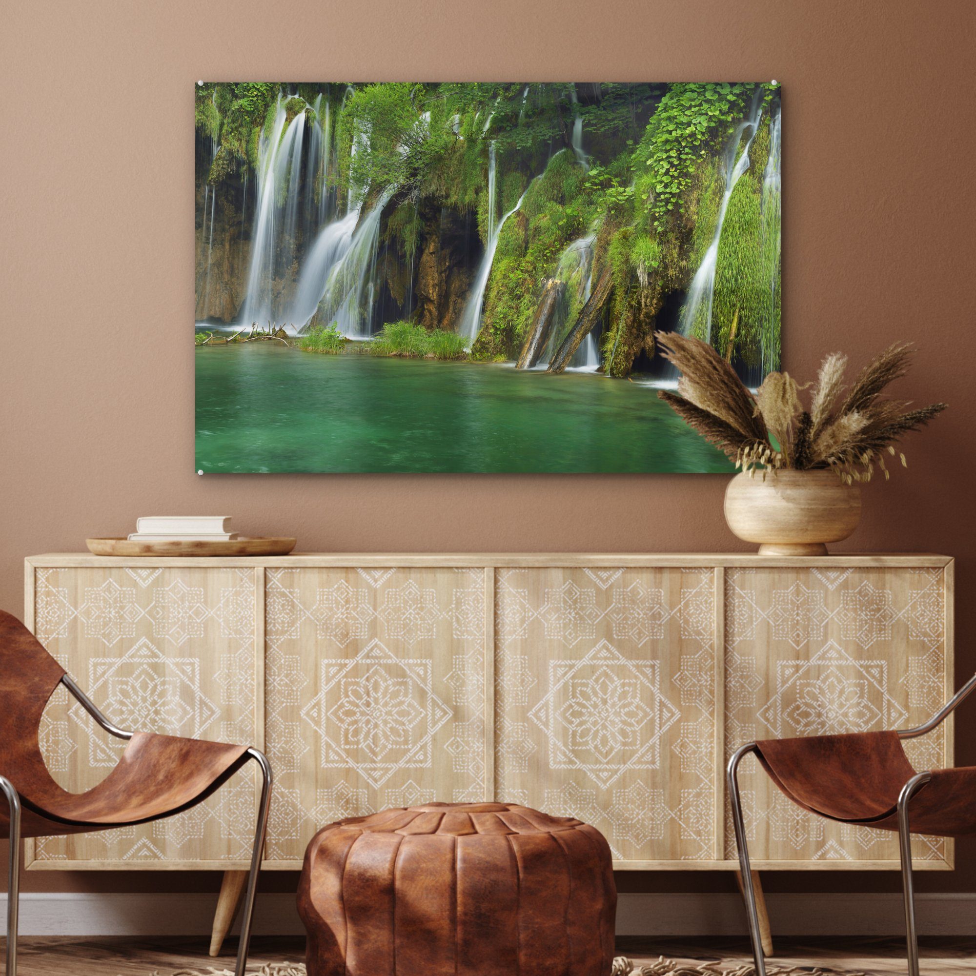 Seen, Plitvicer Wunderschöne im Nationalpark & Acrylglasbild Wohnzimmer Acrylglasbilder Natur Schlafzimmer St), (1 MuchoWow