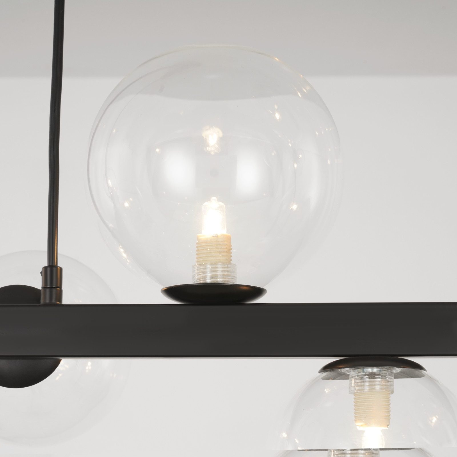 Nettlife Pendelleuchte Esstisch Rauchgrau Glaskugel G9 günstig online kaufen