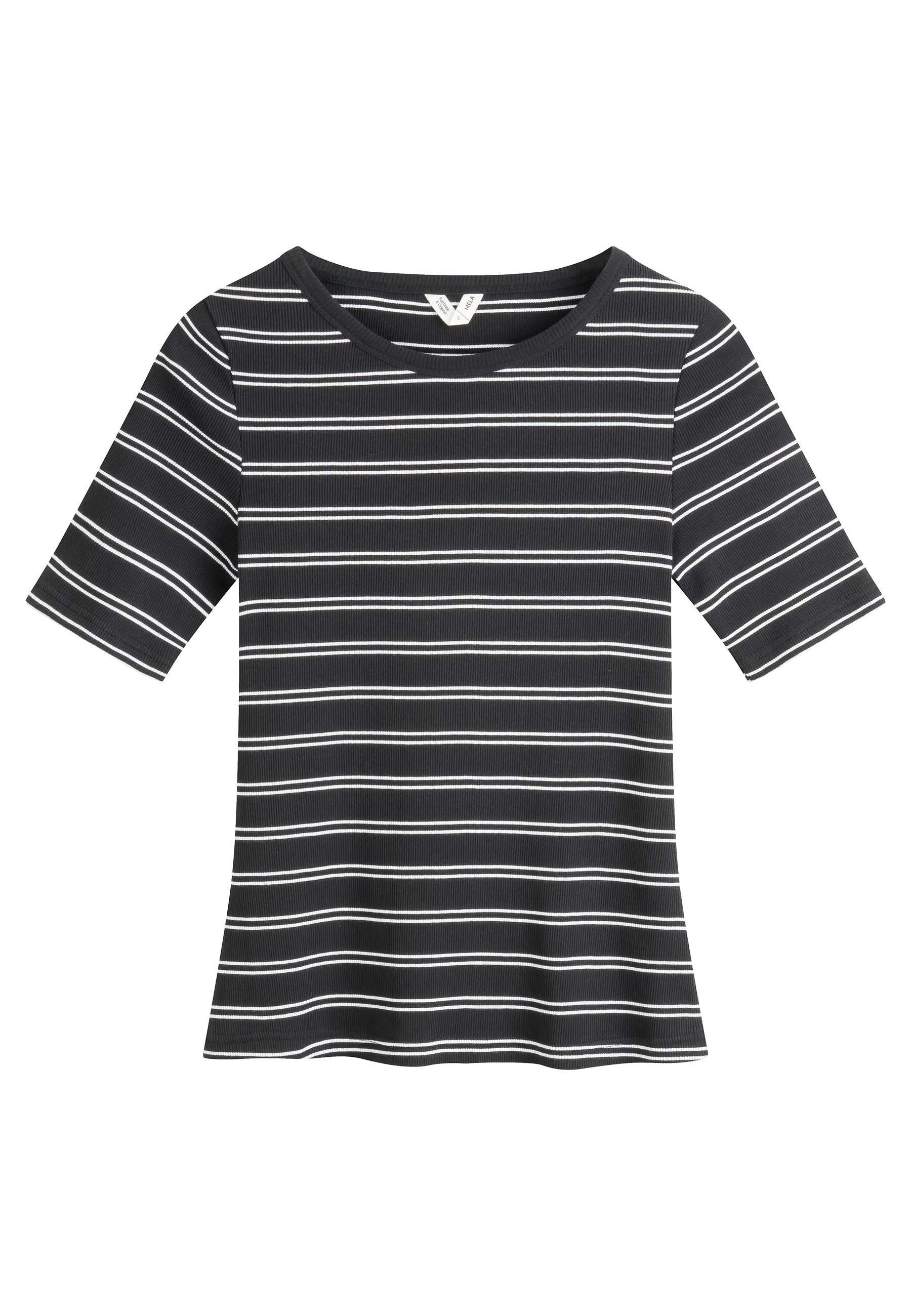Kurzarmshirt Ripp T-Shirt Style JASLEEN